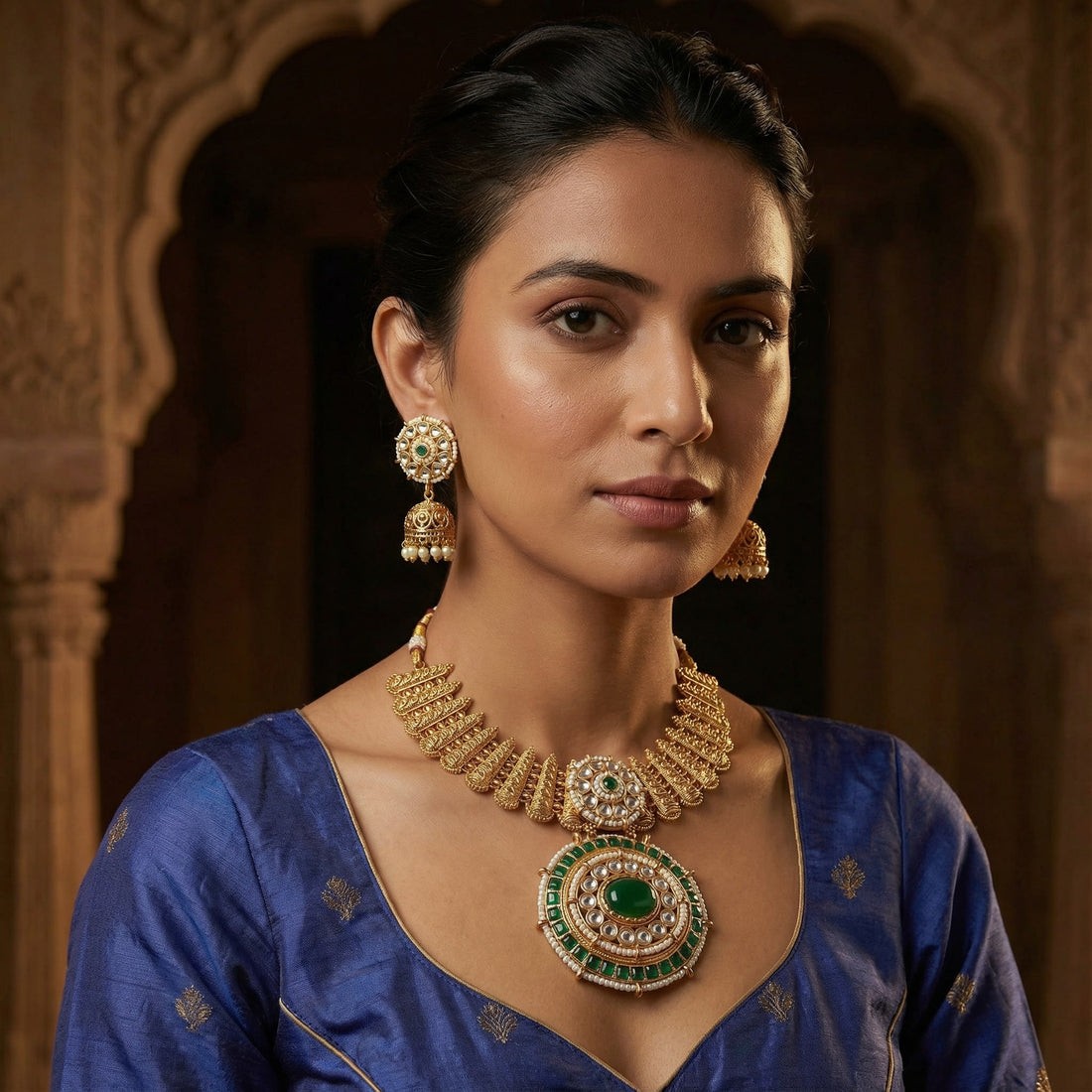 Kundan Choker Set | Rajputi Luxury Indian Bridal Jewelry