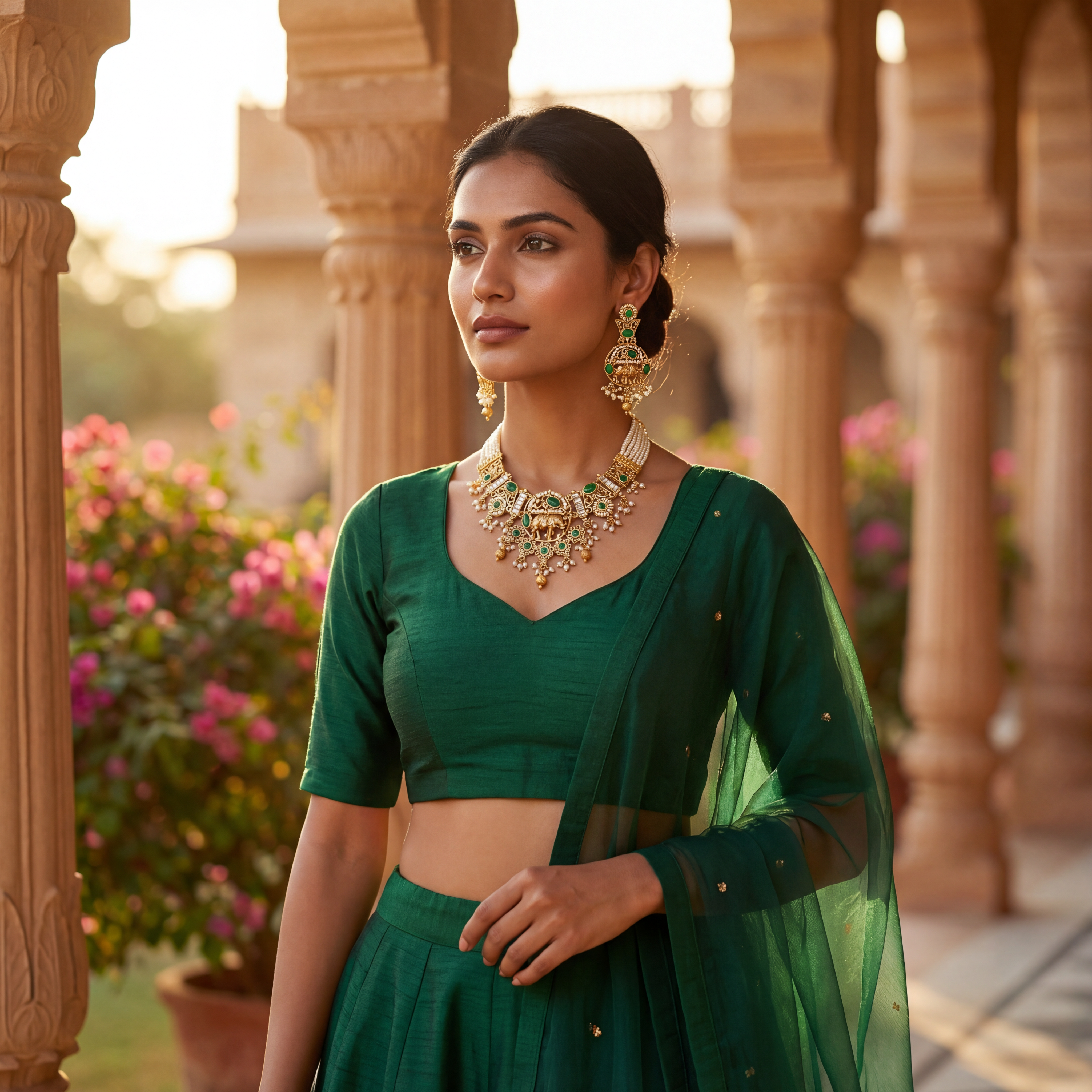 Elephant Necklace Set | Rajputi Luxury Rajwadi Wedding Jewelry