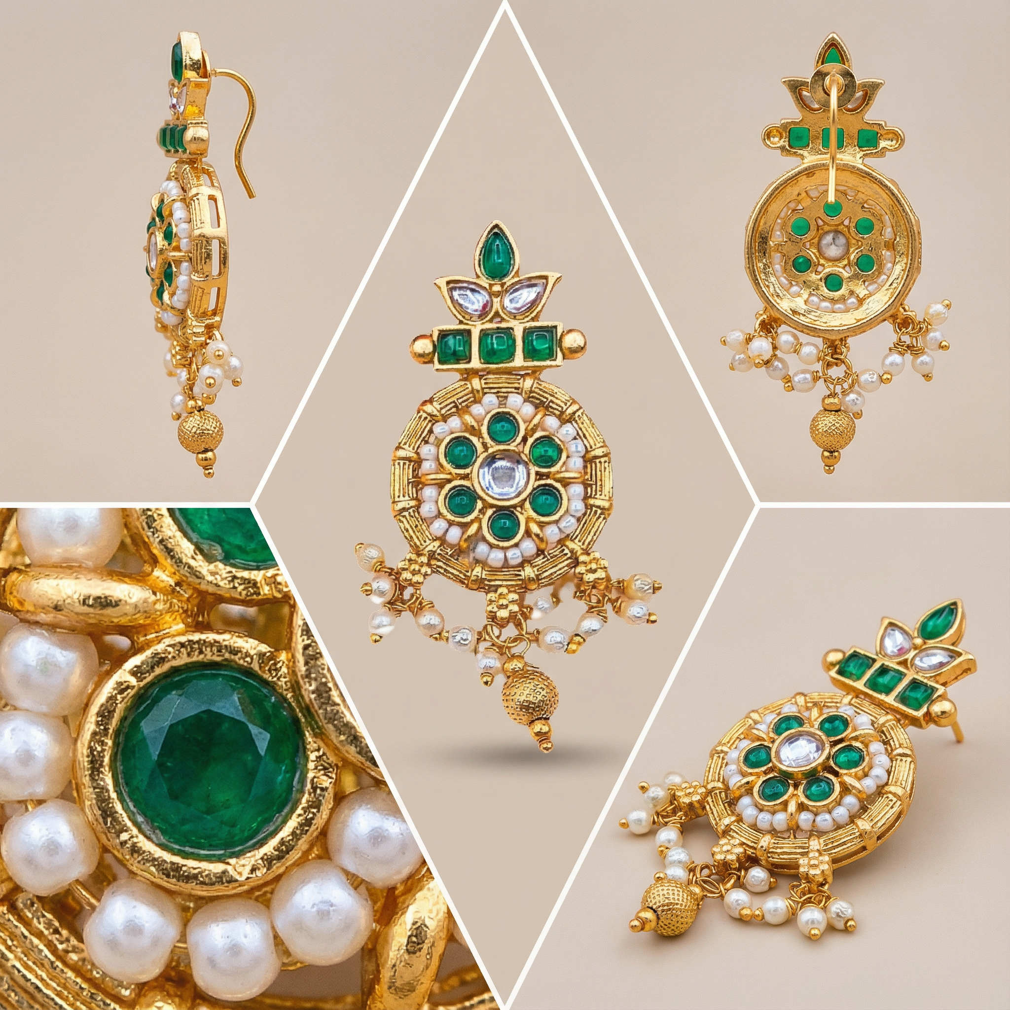 Kundan Choker Set | Rajputi Bridal Necklace with Pearls & Gold