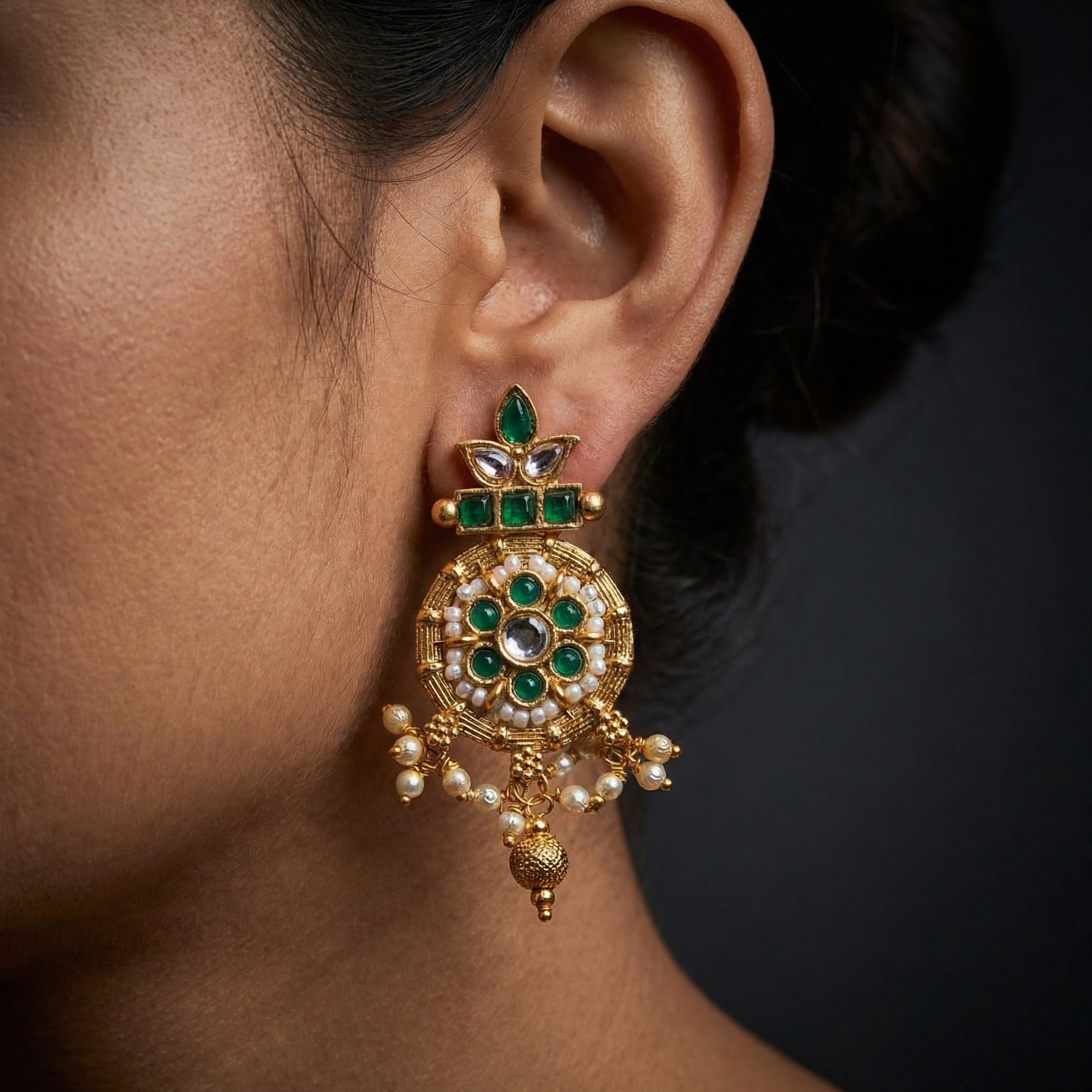 Kundan Choker Set | Rajputi Bridal Necklace with Pearls & Gold