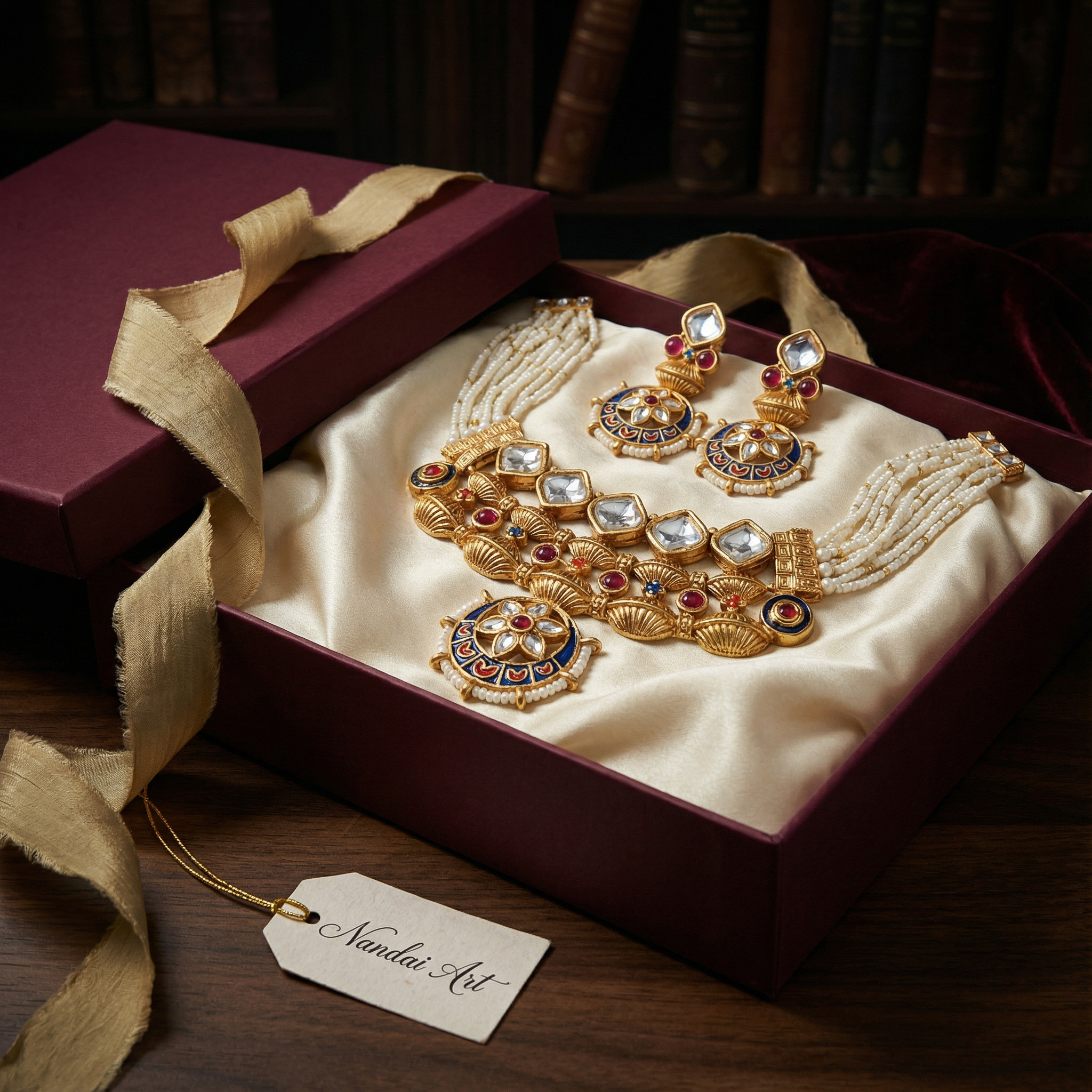 Meena Jewelry Set | Rajputi Luxury Indian Necklace & Earrings