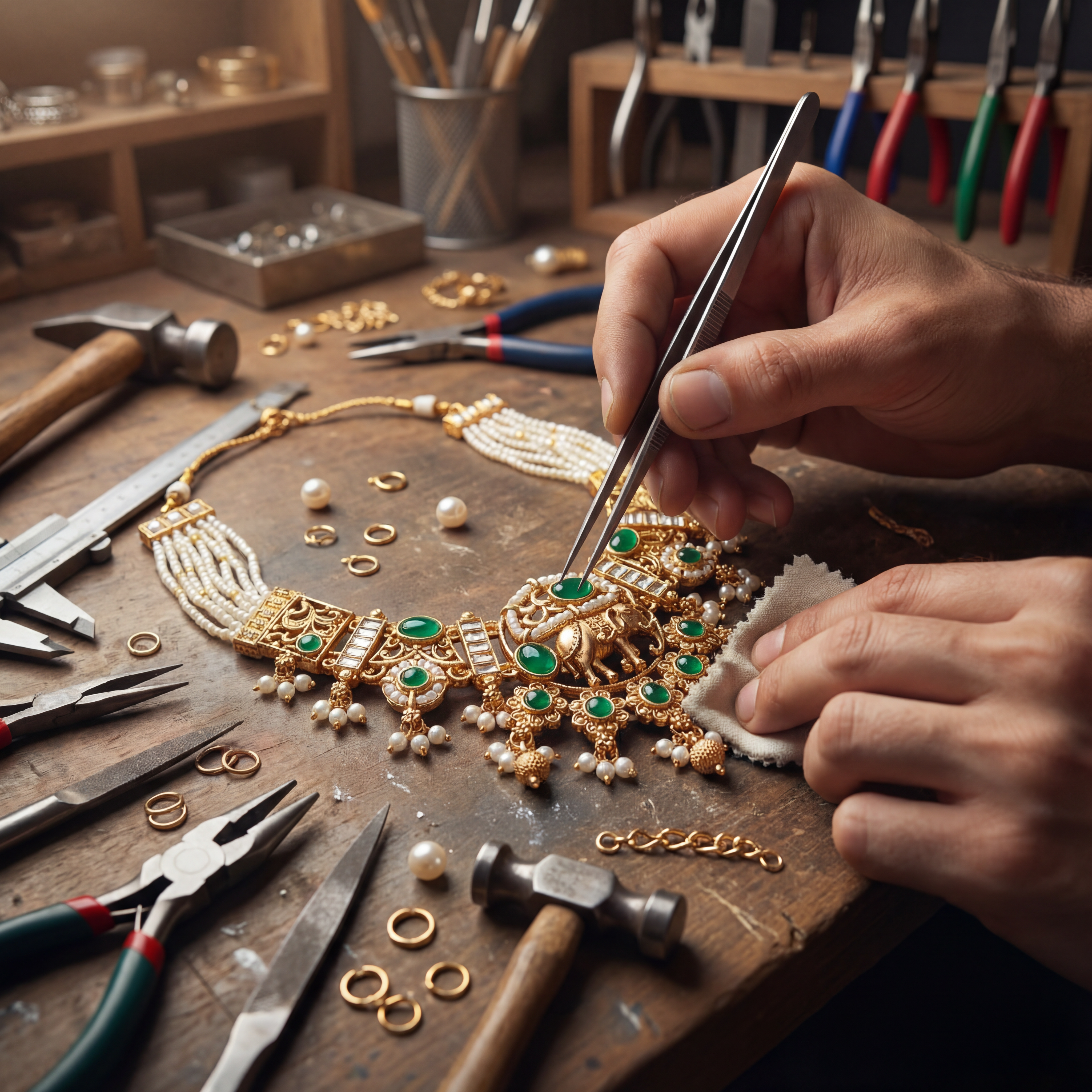 Elephant Necklace Set | Rajputi Luxury Rajwadi Wedding Jewelry