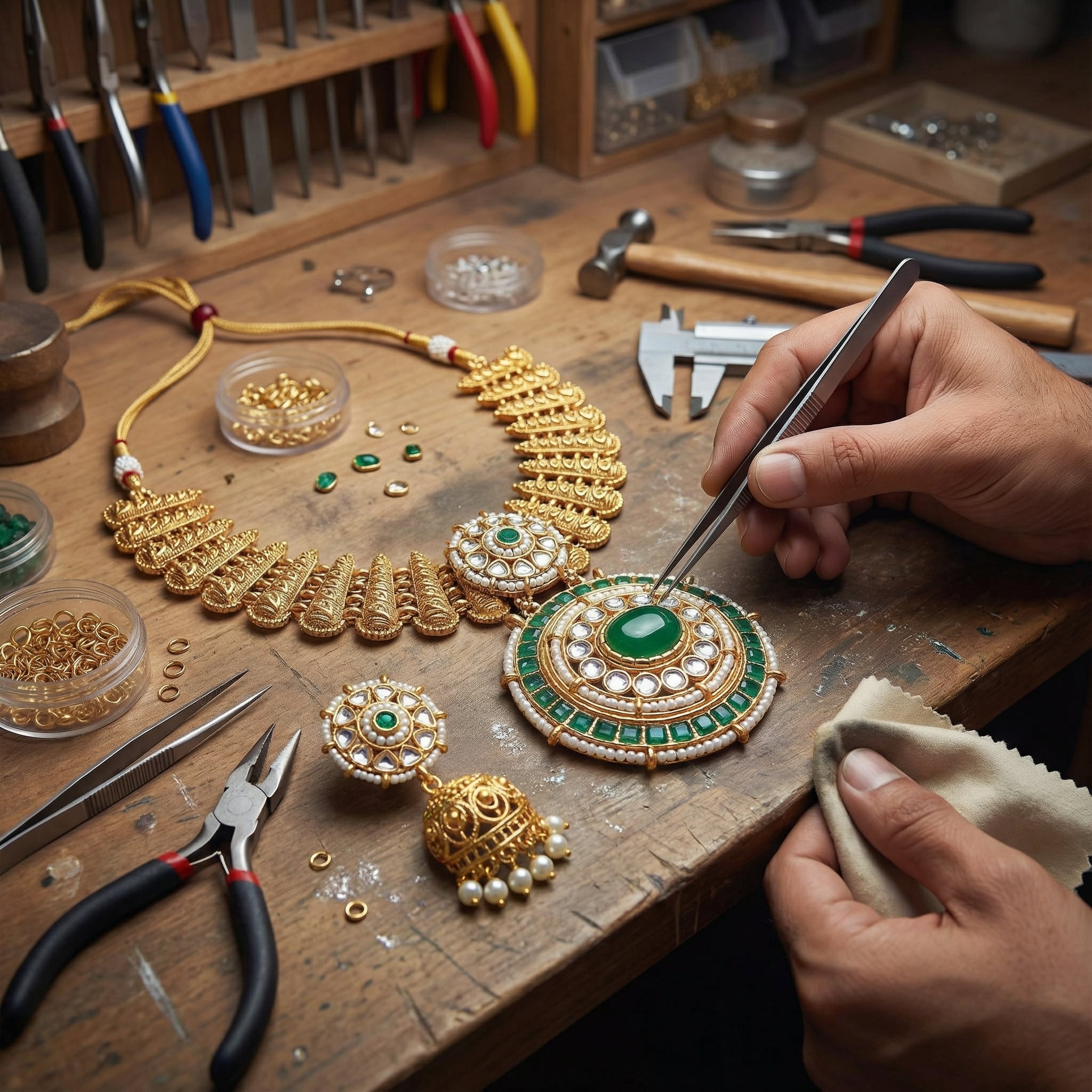 Kundan Choker Set | Rajputi Luxury Indian Bridal Jewelry