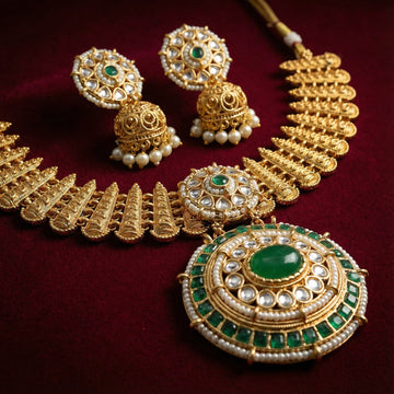 Kundan Choker Set | Rajputi Luxury Indian Bridal Jewelry