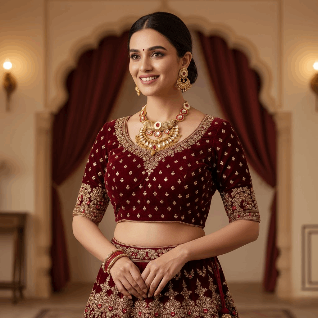 Kundan Choker Set | Rajputi Luxury Indian Bridal Necklace & Earrings