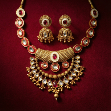 Kundan Choker Set | Rajputi Luxury Indian Bridal Necklace & Earrings
