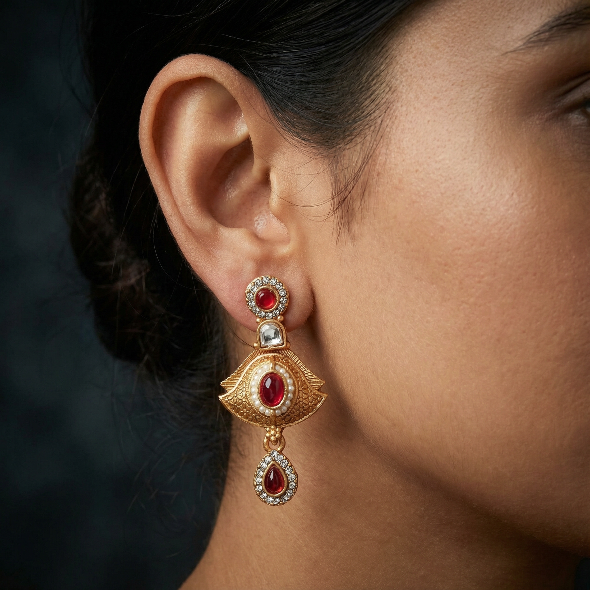 Meenakari Choker Necklace Set: Rajputi Enamel Jewelry