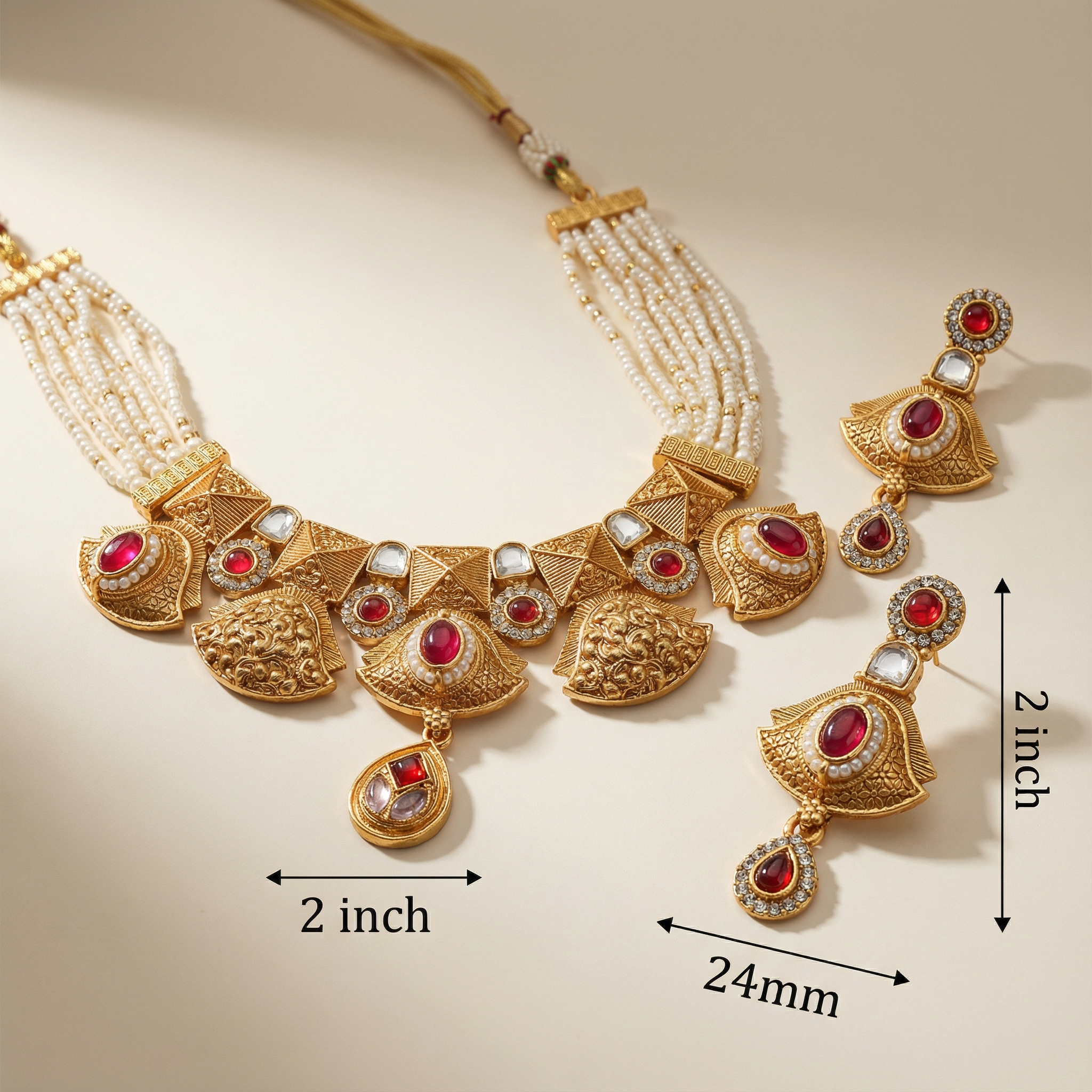 Meenakari Choker Necklace Set: Rajputi Enamel Jewelry