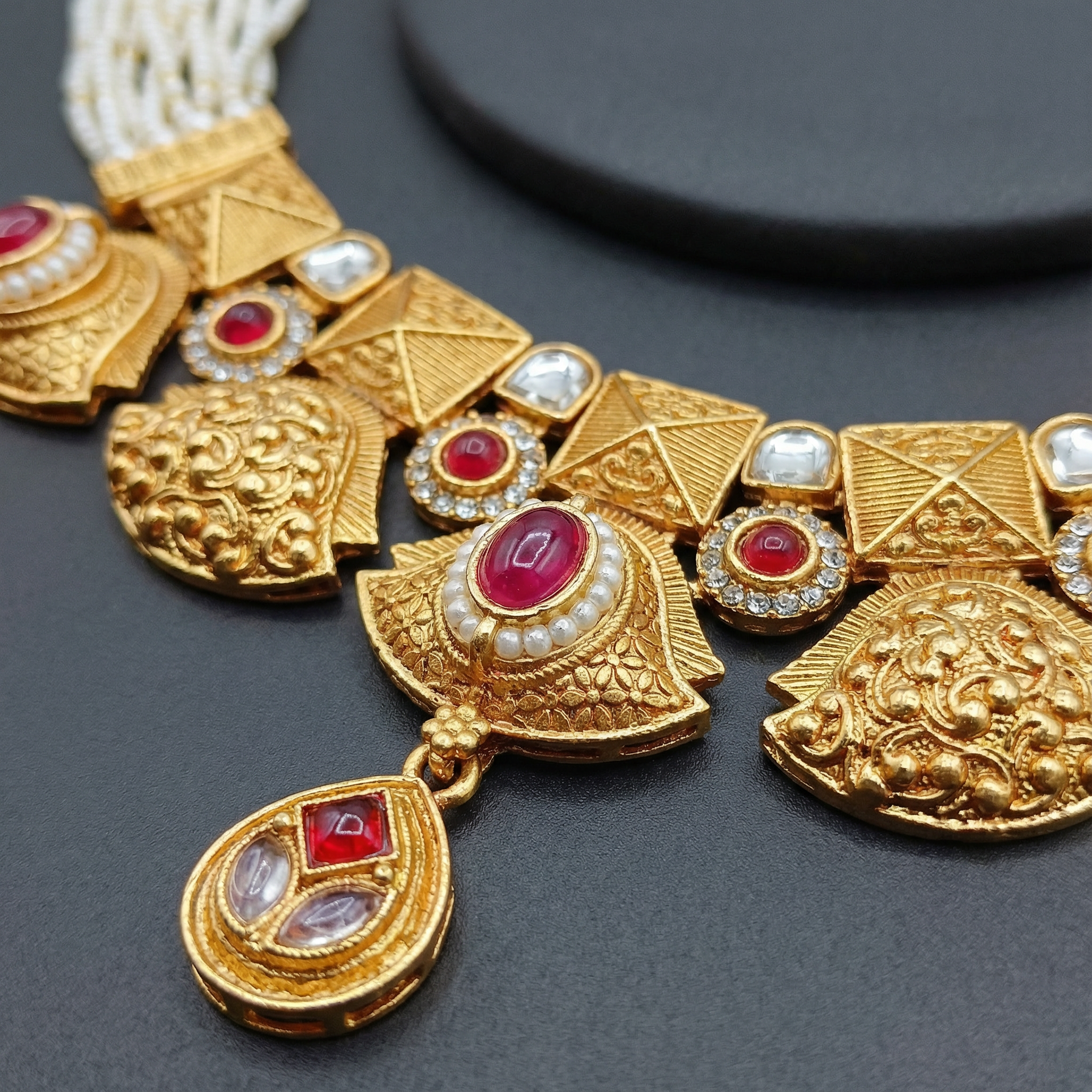 Meenakari Choker Necklace Set: Rajputi Enamel Jewelry