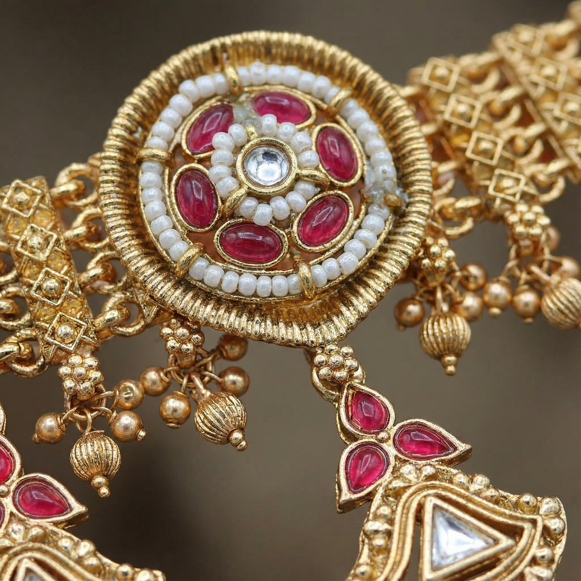 Kundan Choker Set | Meenakari Rajputi Luxury Indian Jewelry - nandai.store