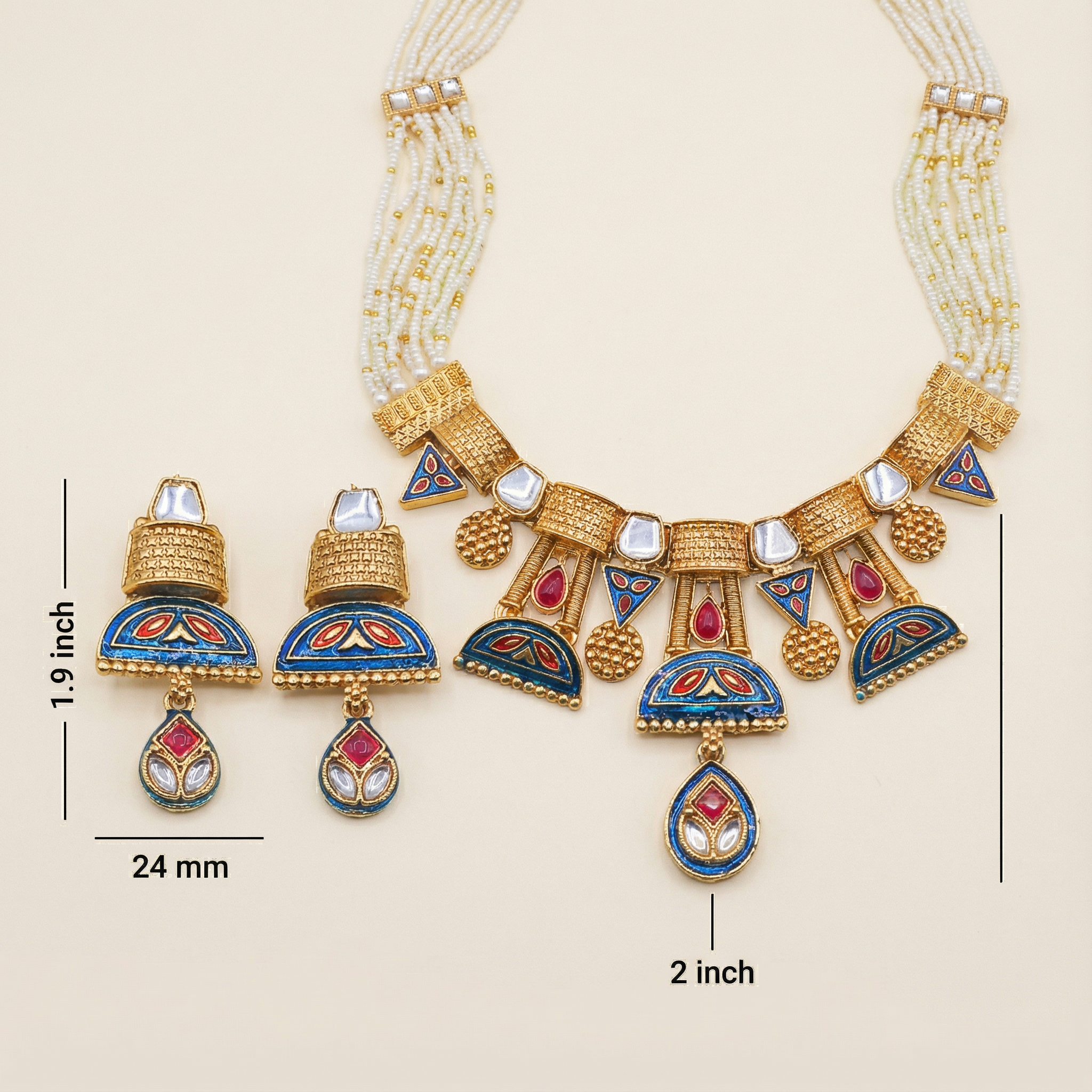 Royal Kundan Choker Set – Bridal Necklace & Earrings