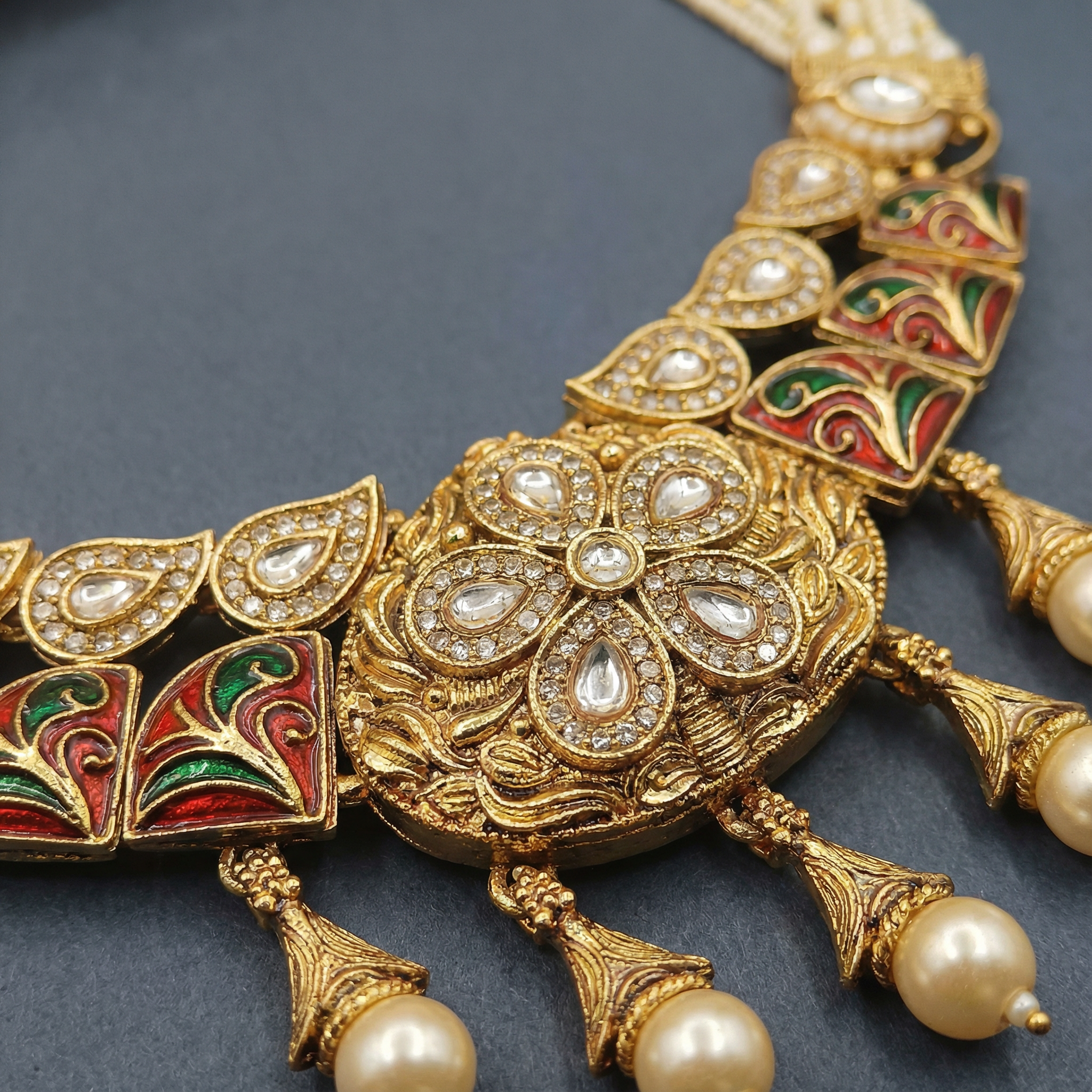 Kundan Necklace Set | Rajwadi Pearl Rajputi Jewelry for Brides