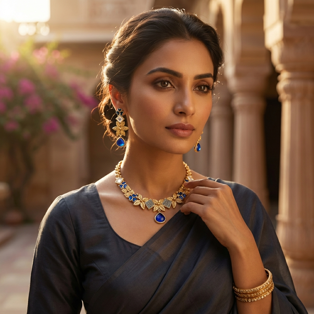 Ethereal Milky Ivory Leaf Filigree Jewelry Set - White & Gold Floral Necklace for Modern Brides - nandai.store