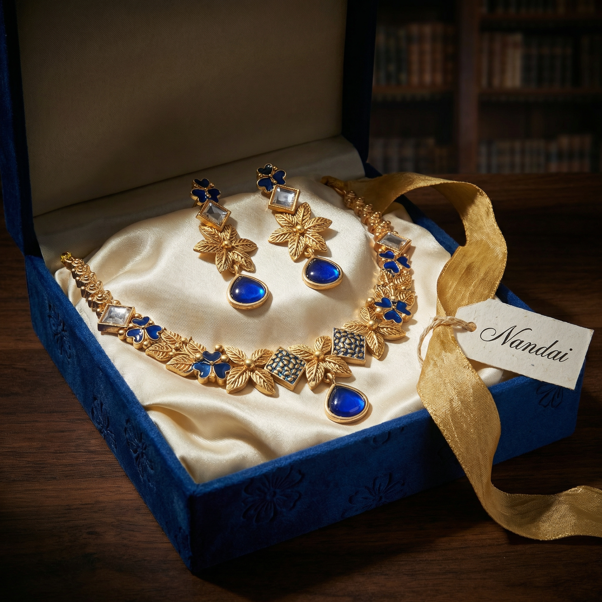 Ethereal Milky Ivory Leaf Filigree Jewelry Set - White & Gold Floral Necklace for Modern Brides - nandai.store