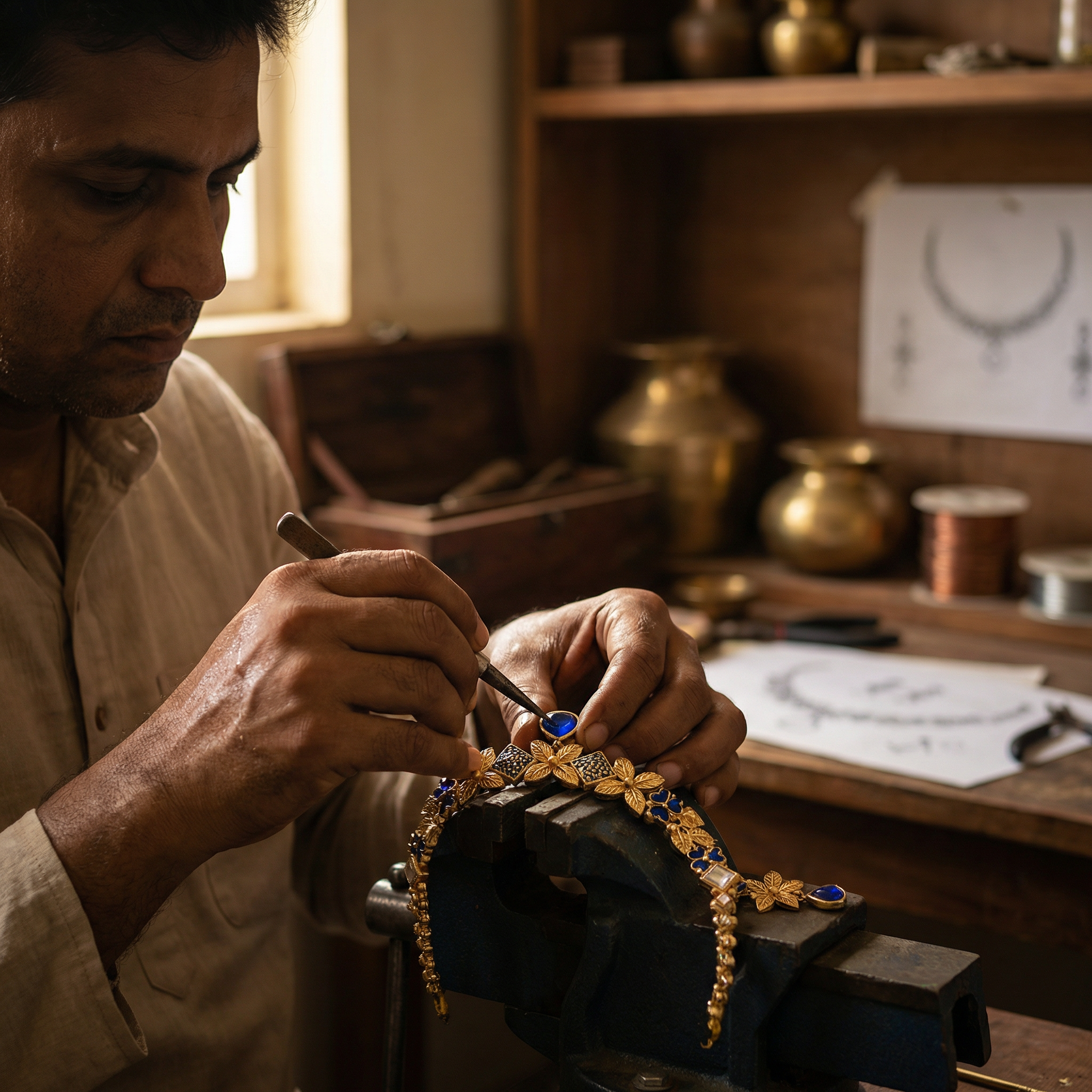 Ethereal Milky Ivory Leaf Filigree Jewelry Set - White & Gold Floral Necklace for Modern Brides - nandai.store