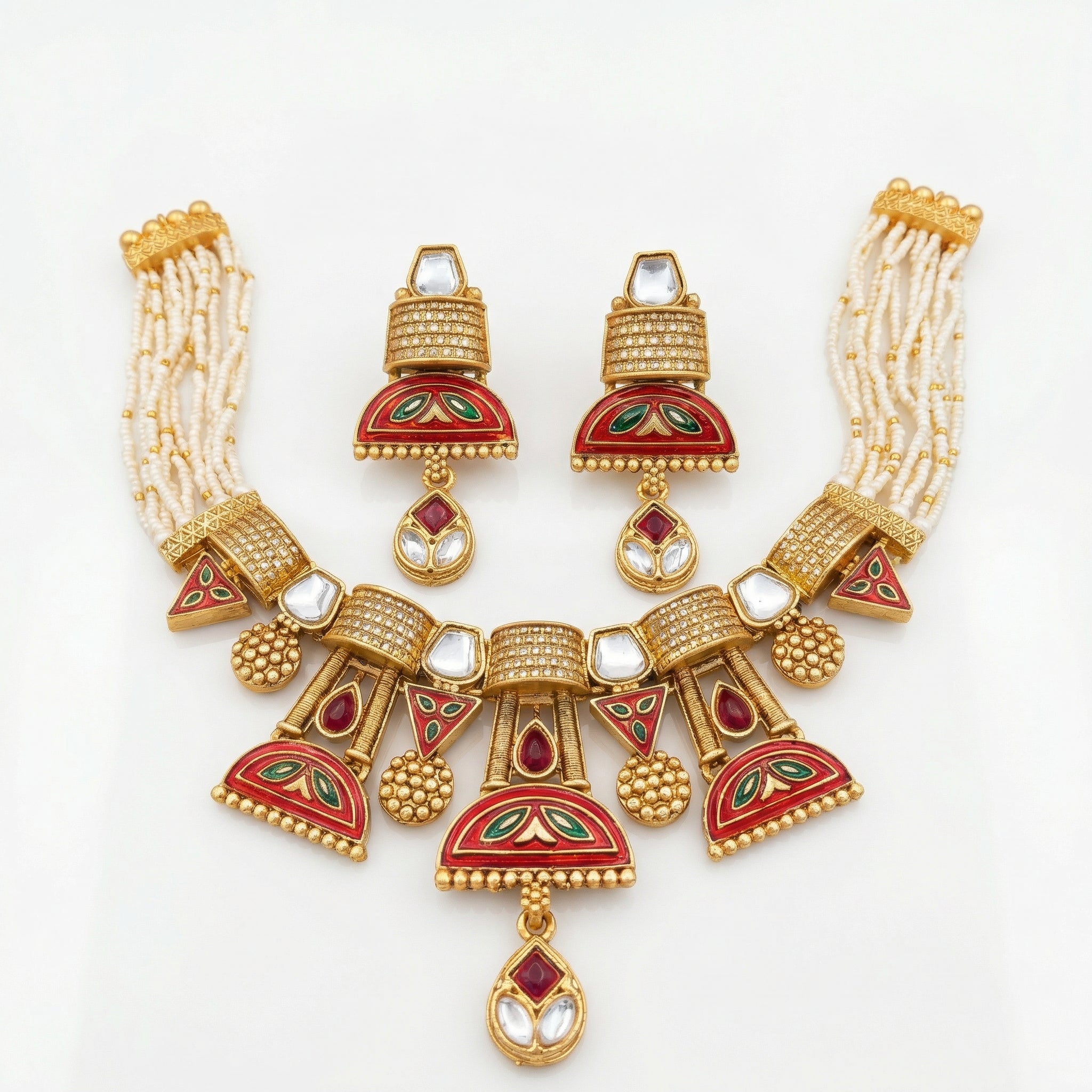 Royal Kundan Choker Set – Bridal Necklace & Earrings