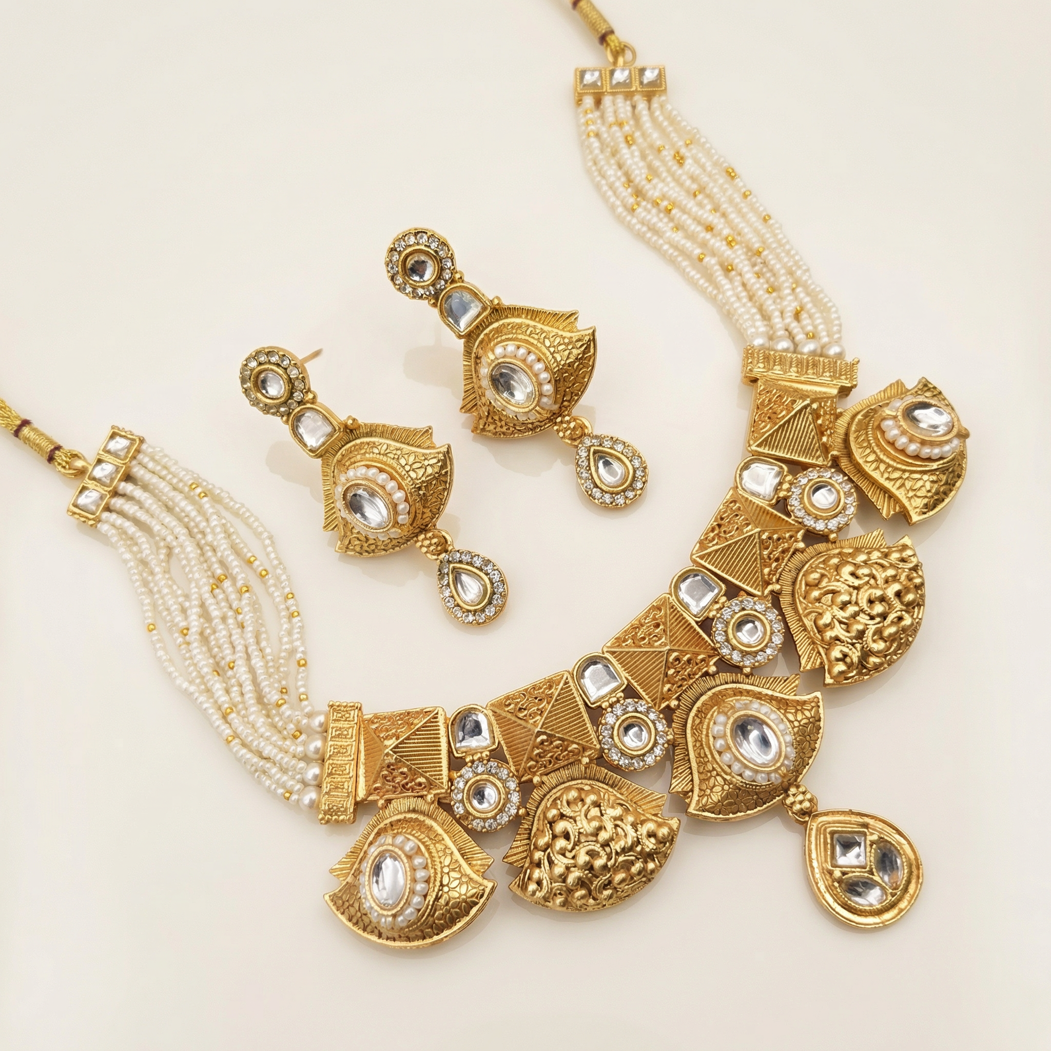 Meenakari Choker Necklace Set: Rajputi Enamel Jewelry