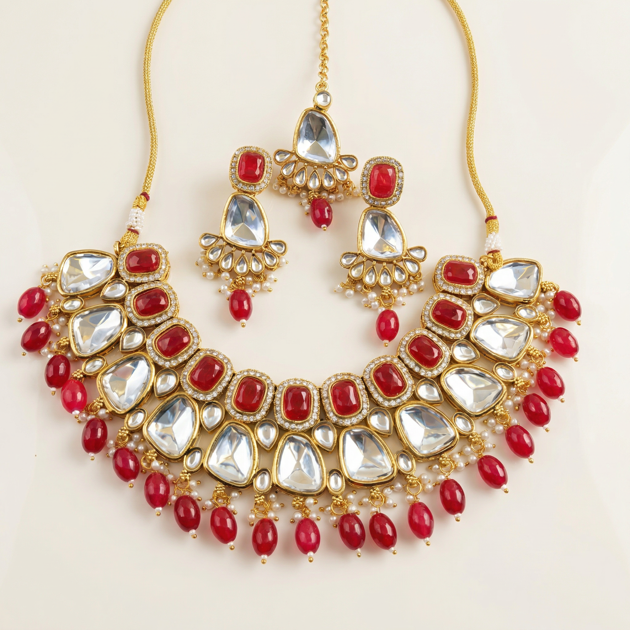 Kundan Choker Set | Earrings | Sarah Jadau Kundan Jewellery for Women