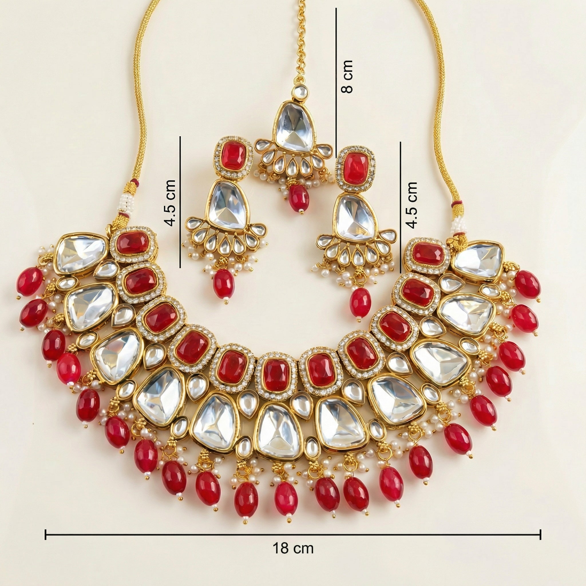Kundan Choker Set | Earrings | Sarah Jadau Kundan Jewellery for Women