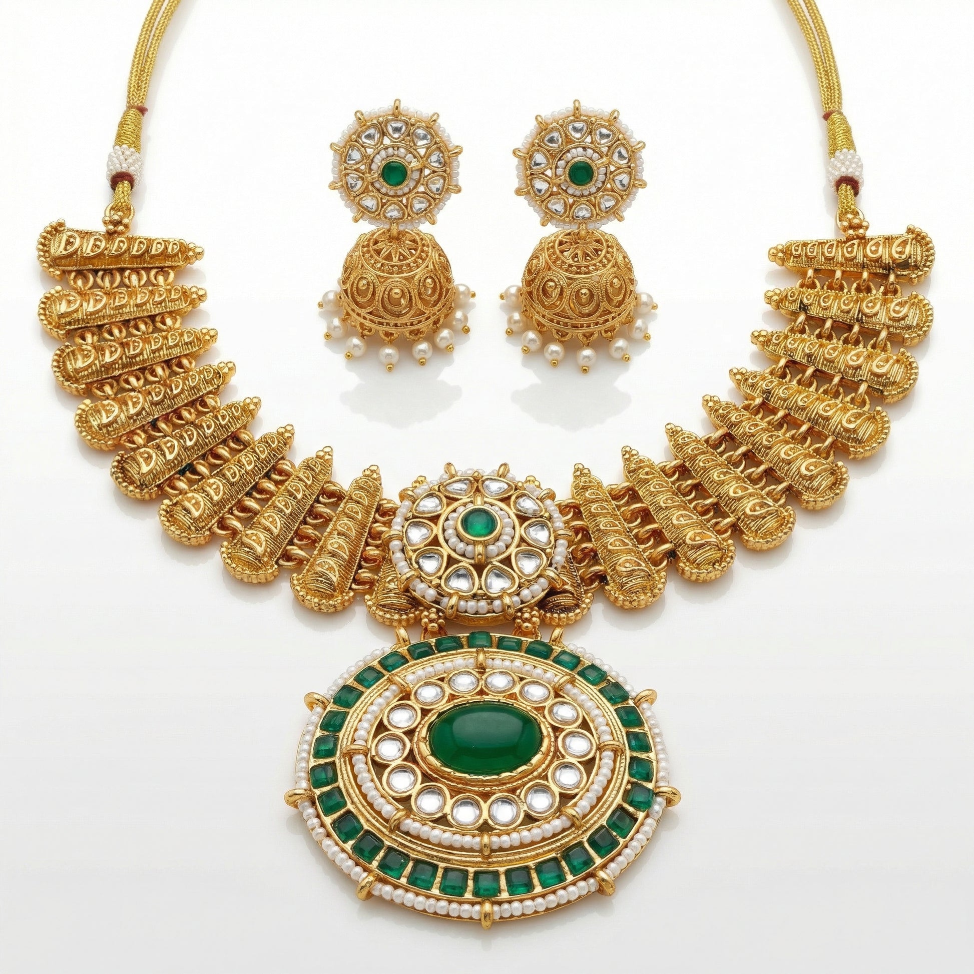 Kundan Choker Set | Rajputi Luxury Indian Bridal Jewelry - nandai.store