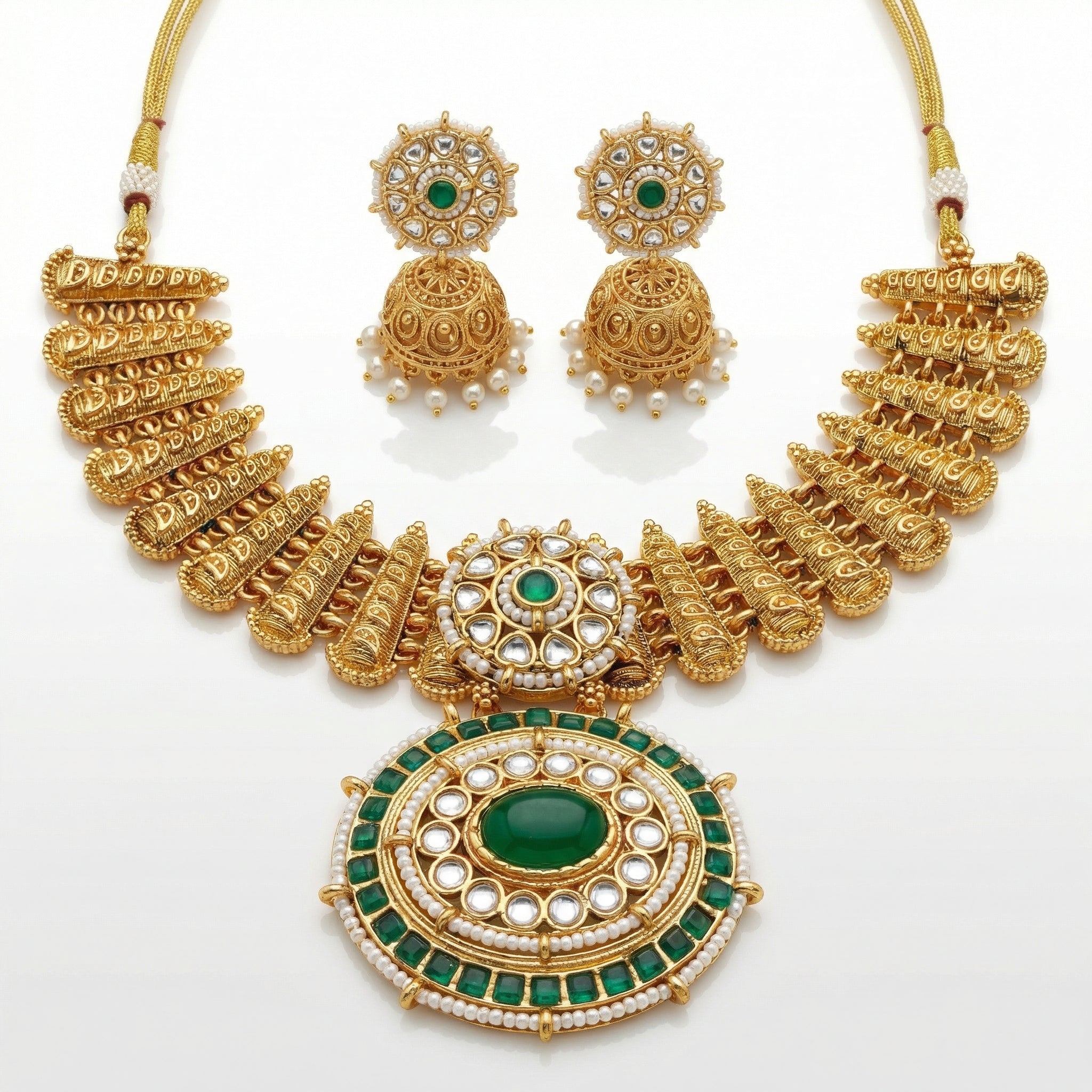 Kundan Choker Set | Rajputi Luxury Indian Bridal Jewelry - nandai.store