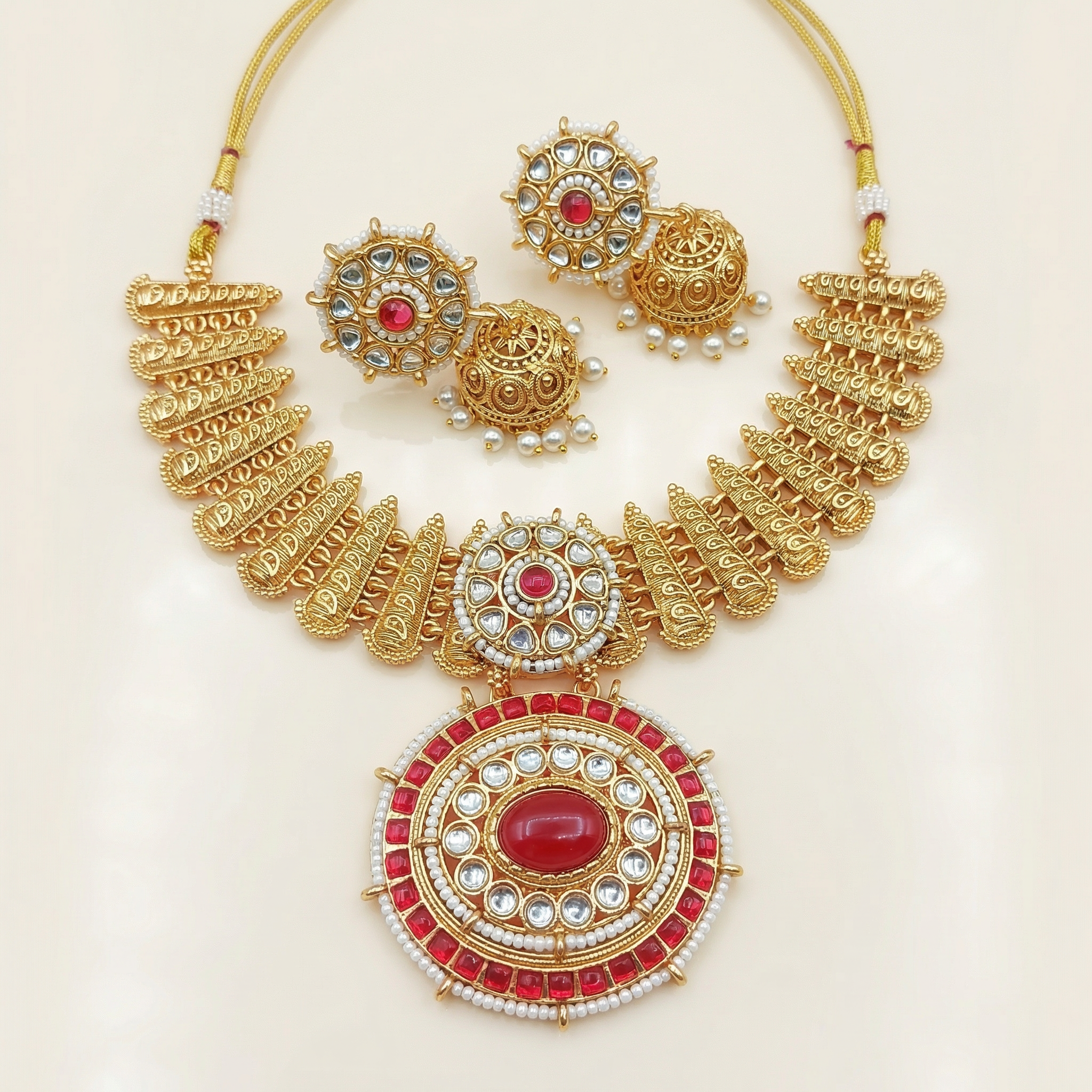 Kundan Choker Set | Rajputi Luxury Indian Bridal Jewelry - nandai.store