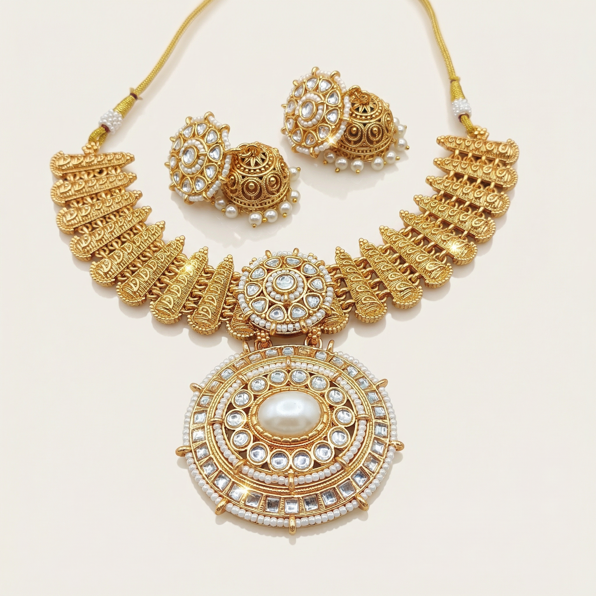 Kundan Choker Set | Rajputi Luxury Indian Bridal Jewelry - nandai.store