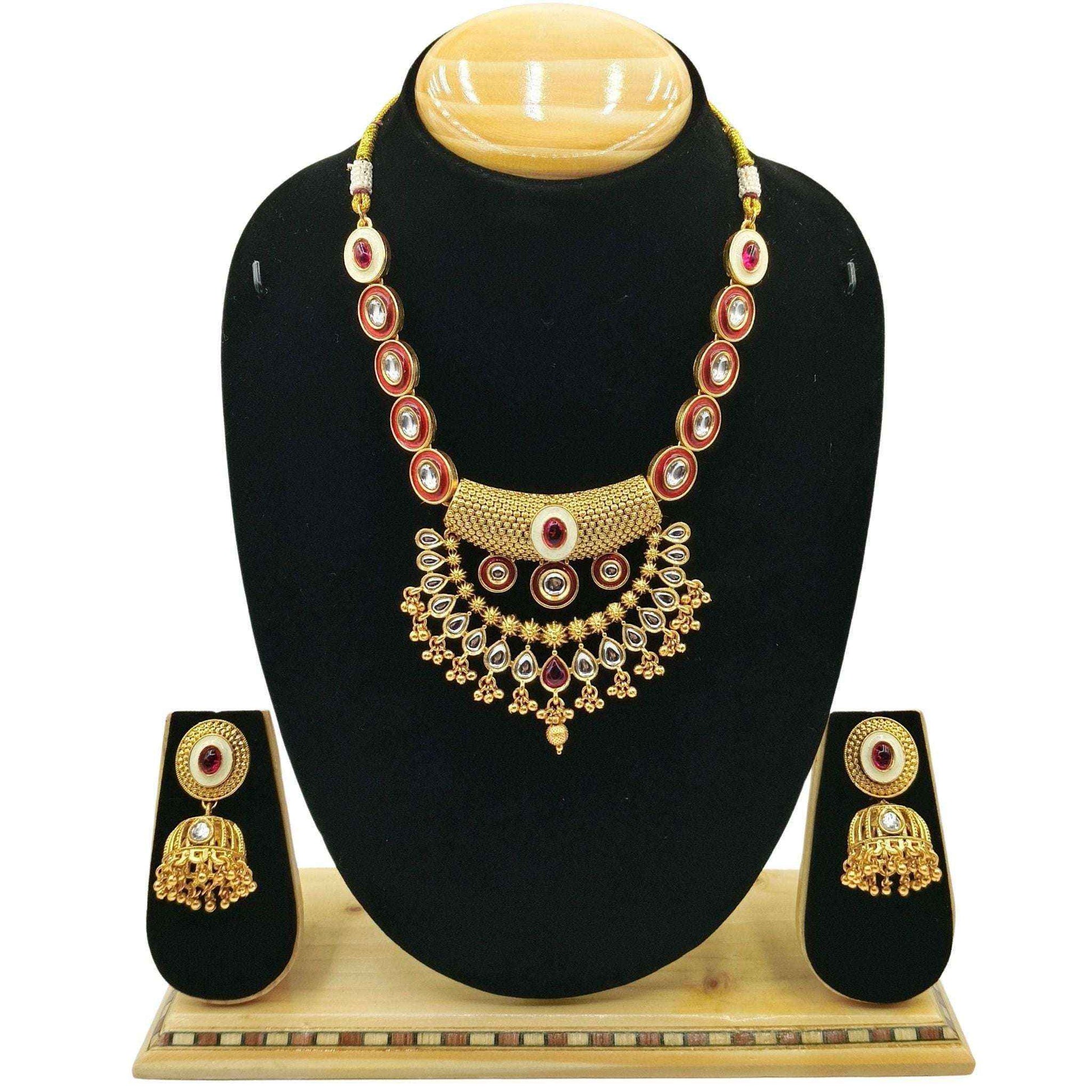 Kundan Choker Set | Rajputi Luxury Indian Bridal Necklace & Earrings