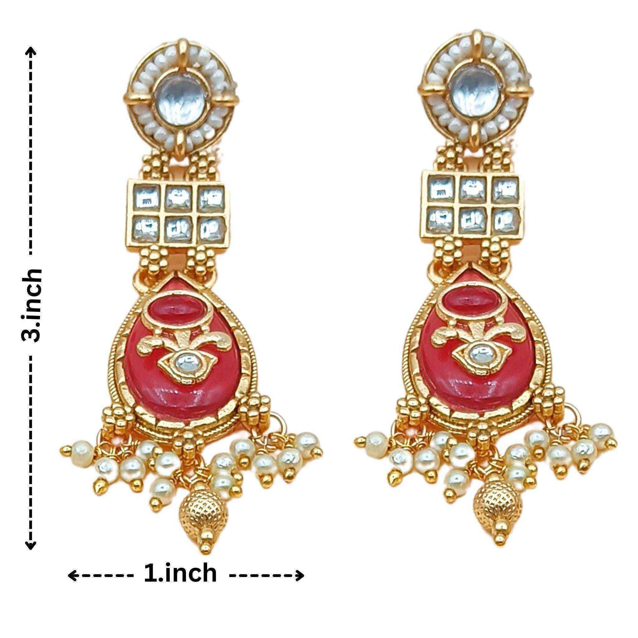 Meenakari Kundan Necklace | Rajputi Pearl Choker Bridal Jewelry