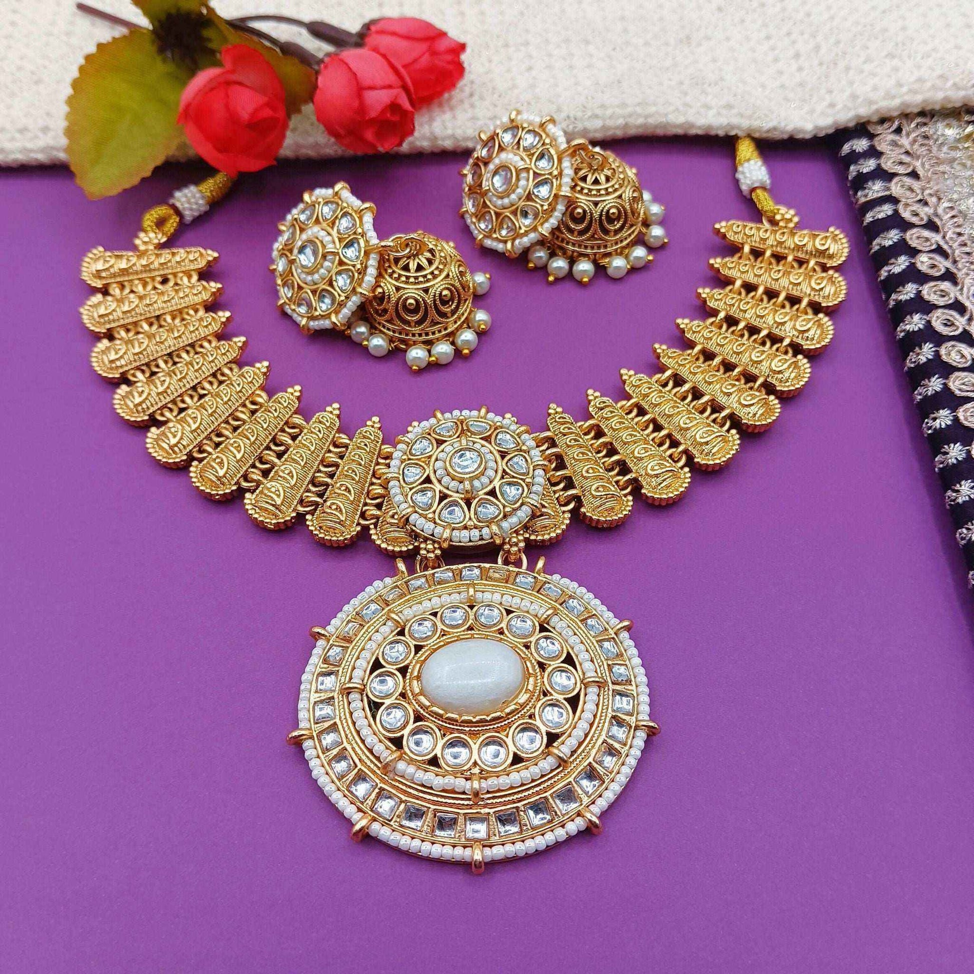 Kundan Choker Set | Rajputi Luxury Indian Bridal Jewelry