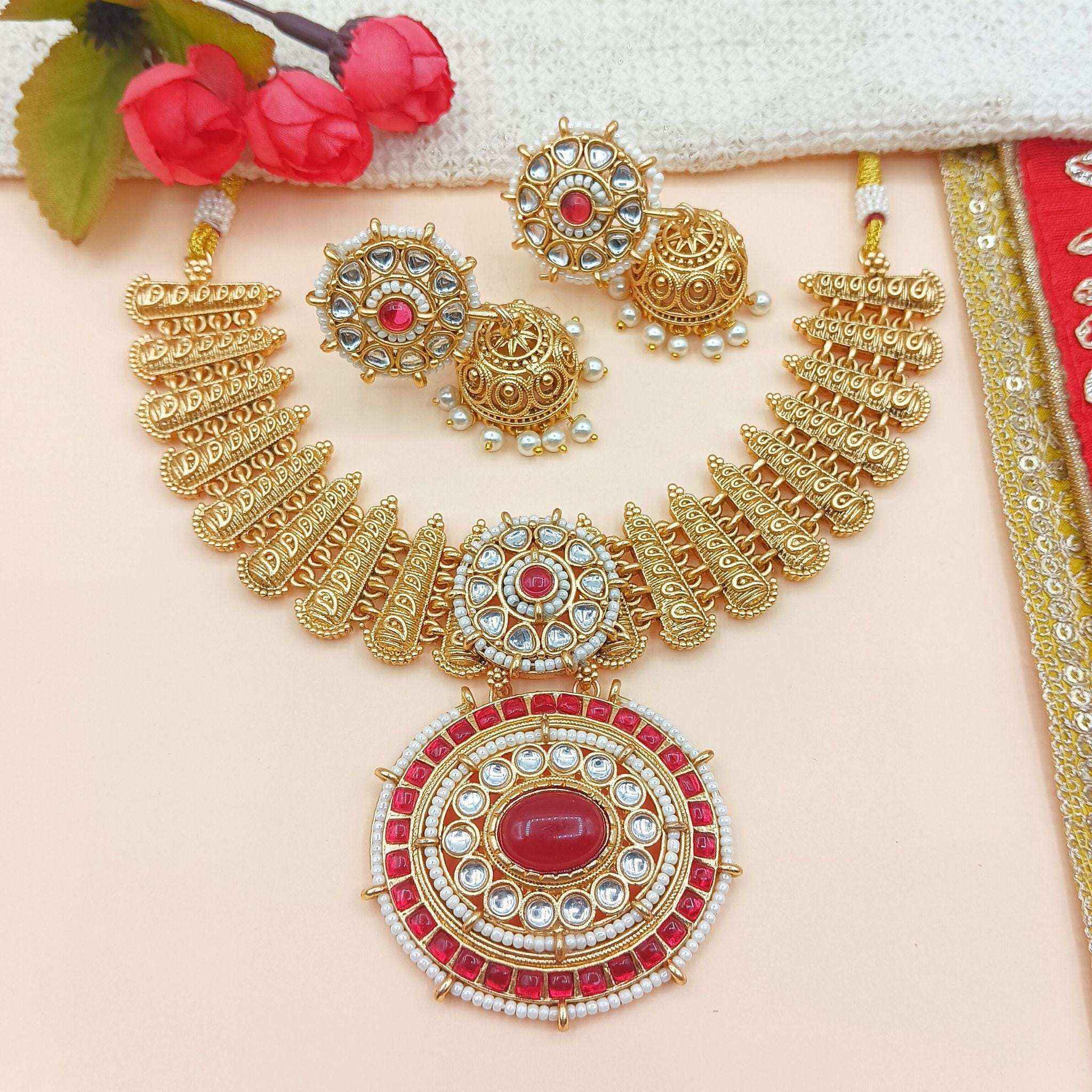 Kundan Choker Set | Rajputi Luxury Indian Bridal Jewelry