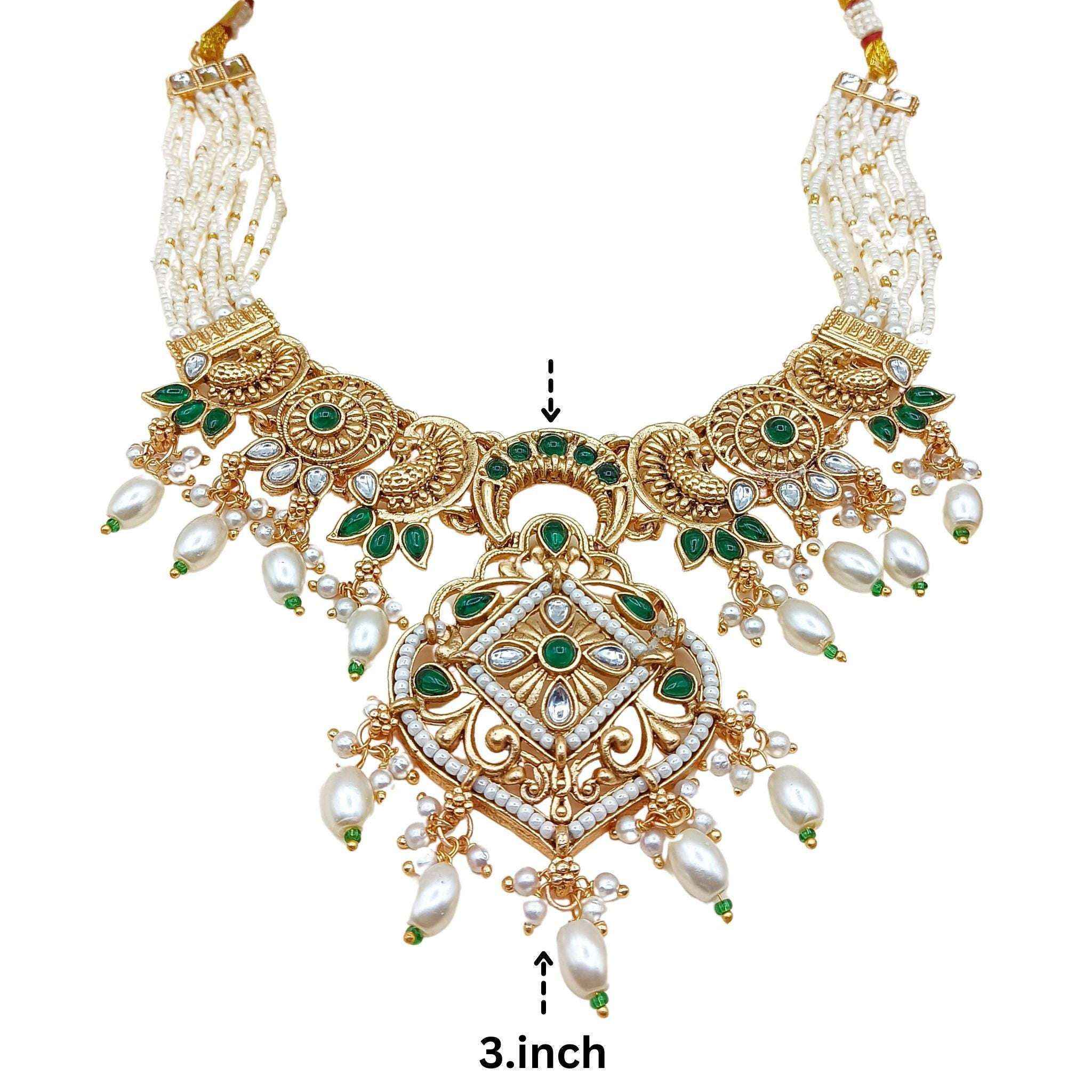 Pearl Choker Set | Rajputi Luxury Indian Bridal Jewelry