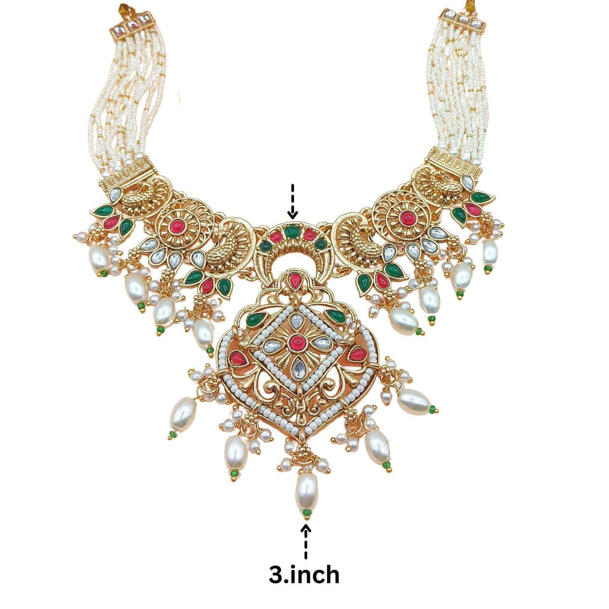 Pearl Choker Set | Rajputi Luxury Indian Bridal Jewelry