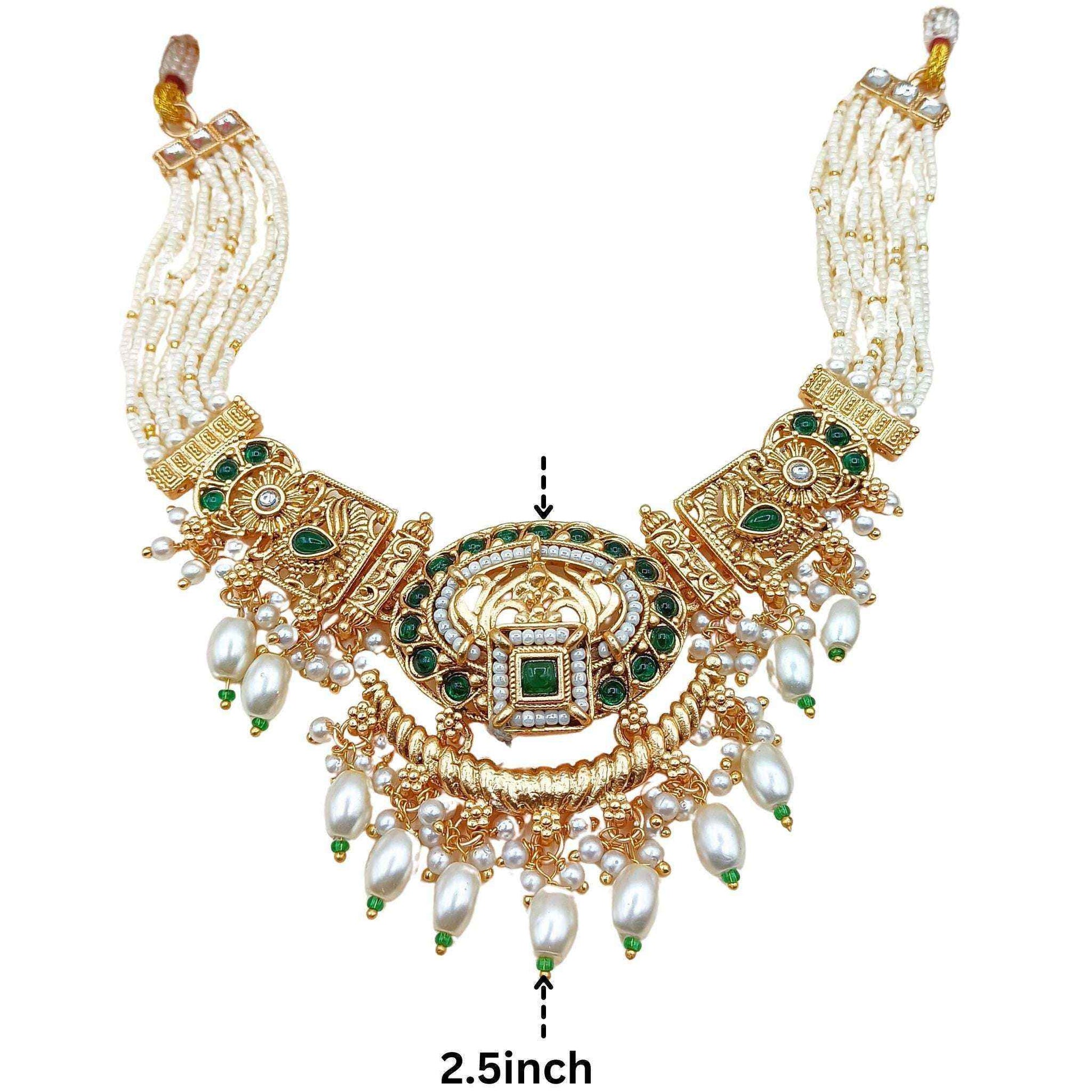 Meenakari Necklace Set | Rajwadi Luxury Handcrafted Bridal Jewelry