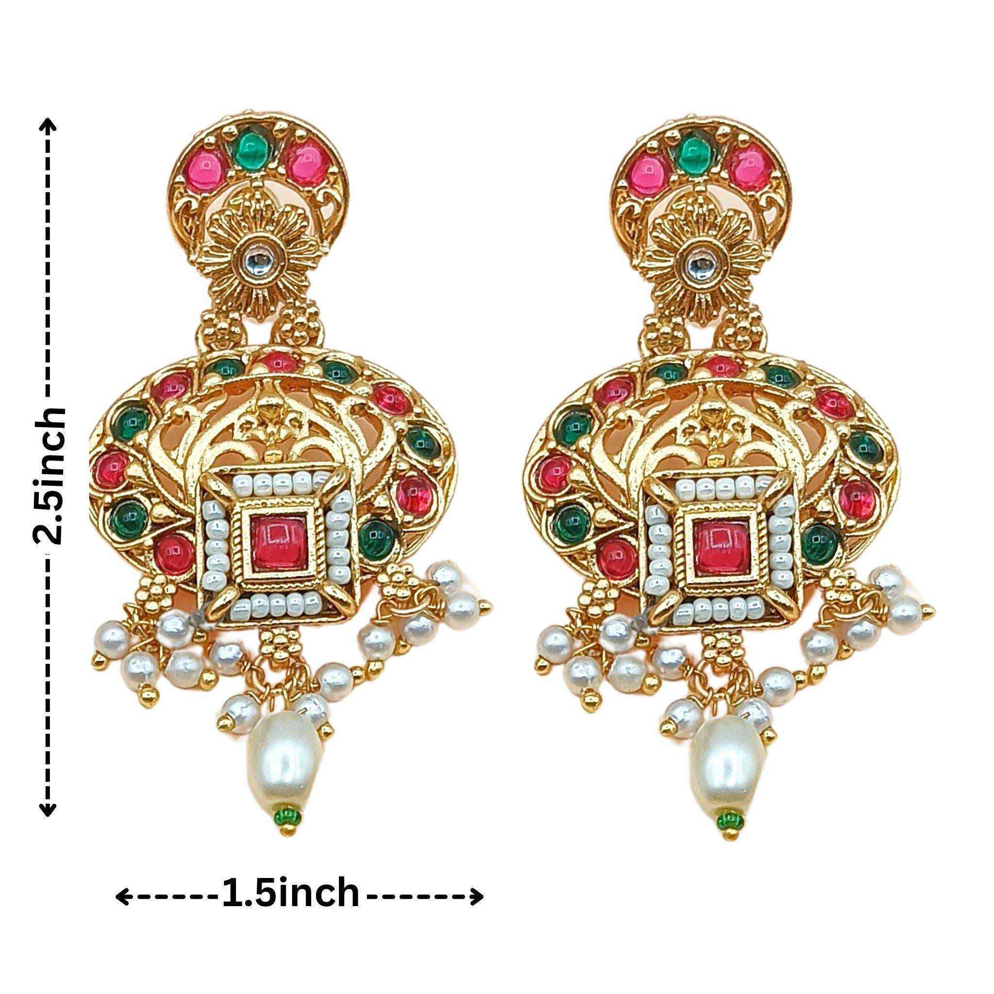 Meenakari Necklace Set | Rajwadi Luxury Handcrafted Bridal Jewelry