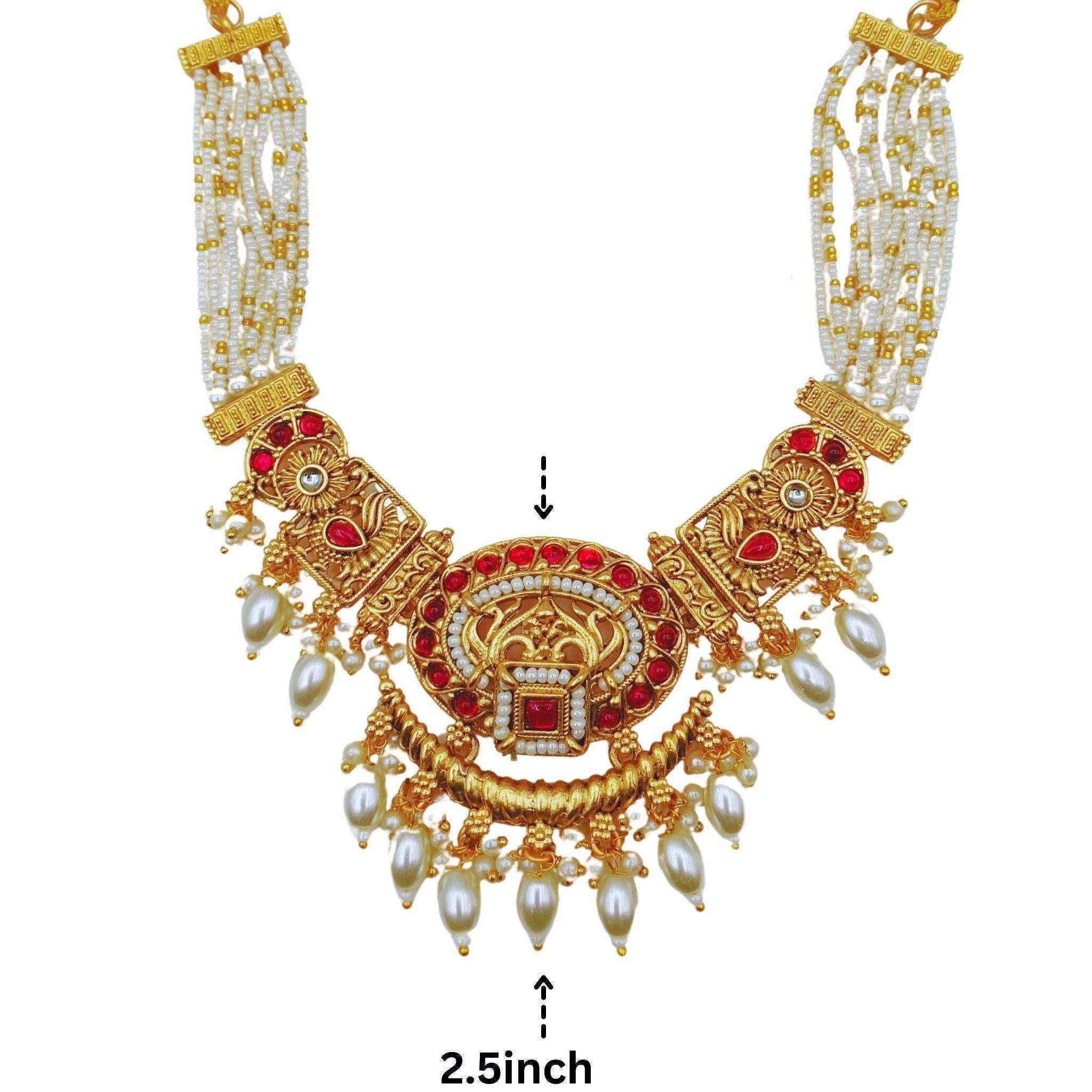Meenakari Necklace Set | Rajwadi Luxury Handcrafted Bridal Jewelry