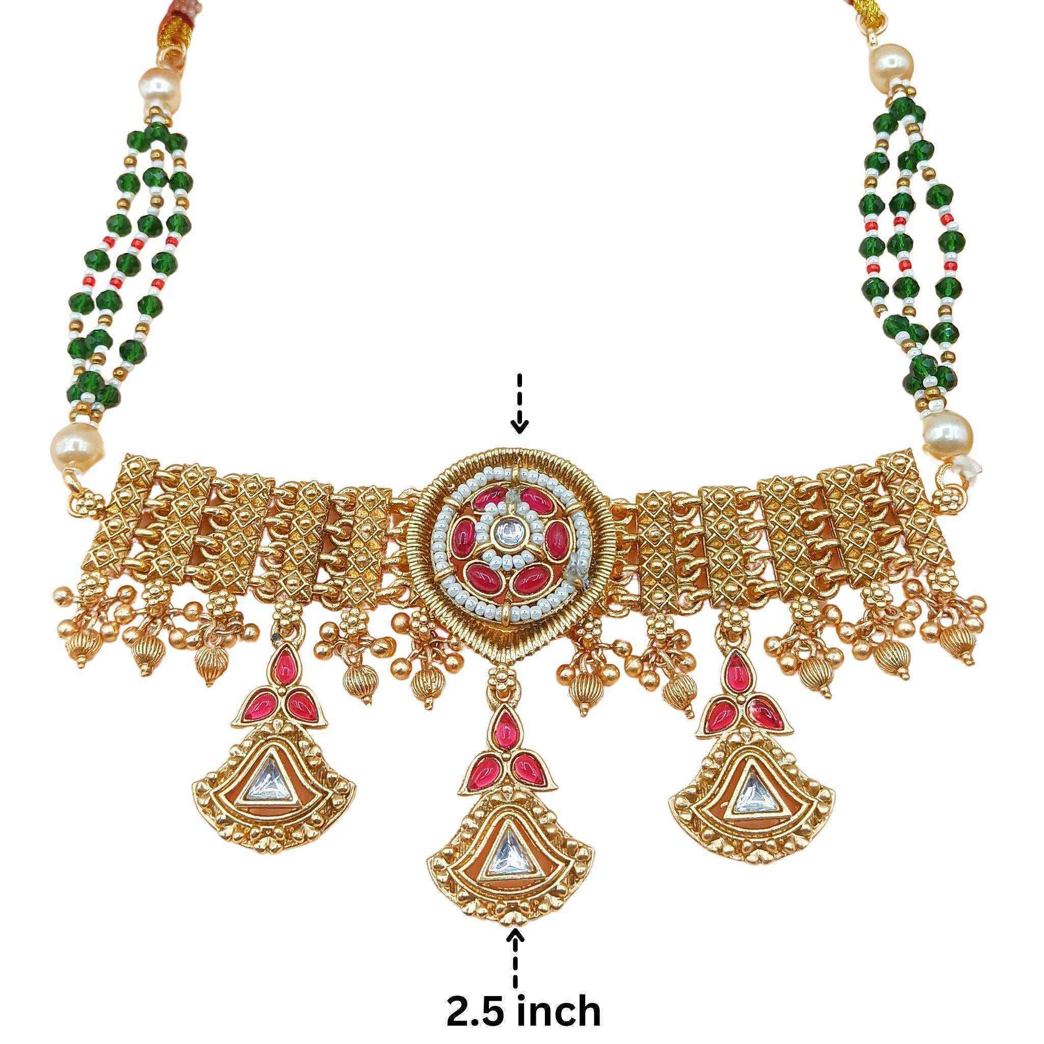 Kundan Choker Set | Meenakari Rajputi Luxury Indian Jewelry
