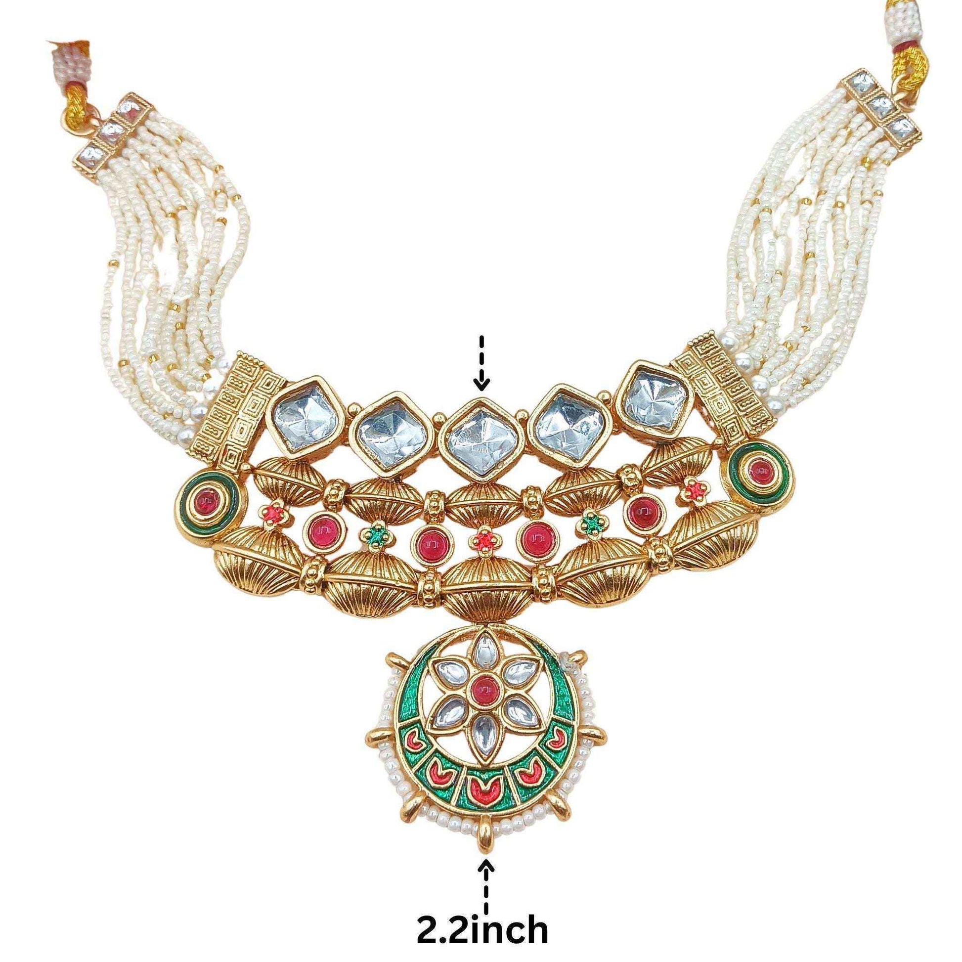 Meena Jewelry Set | Rajputi Luxury Indian Necklace & Earrings