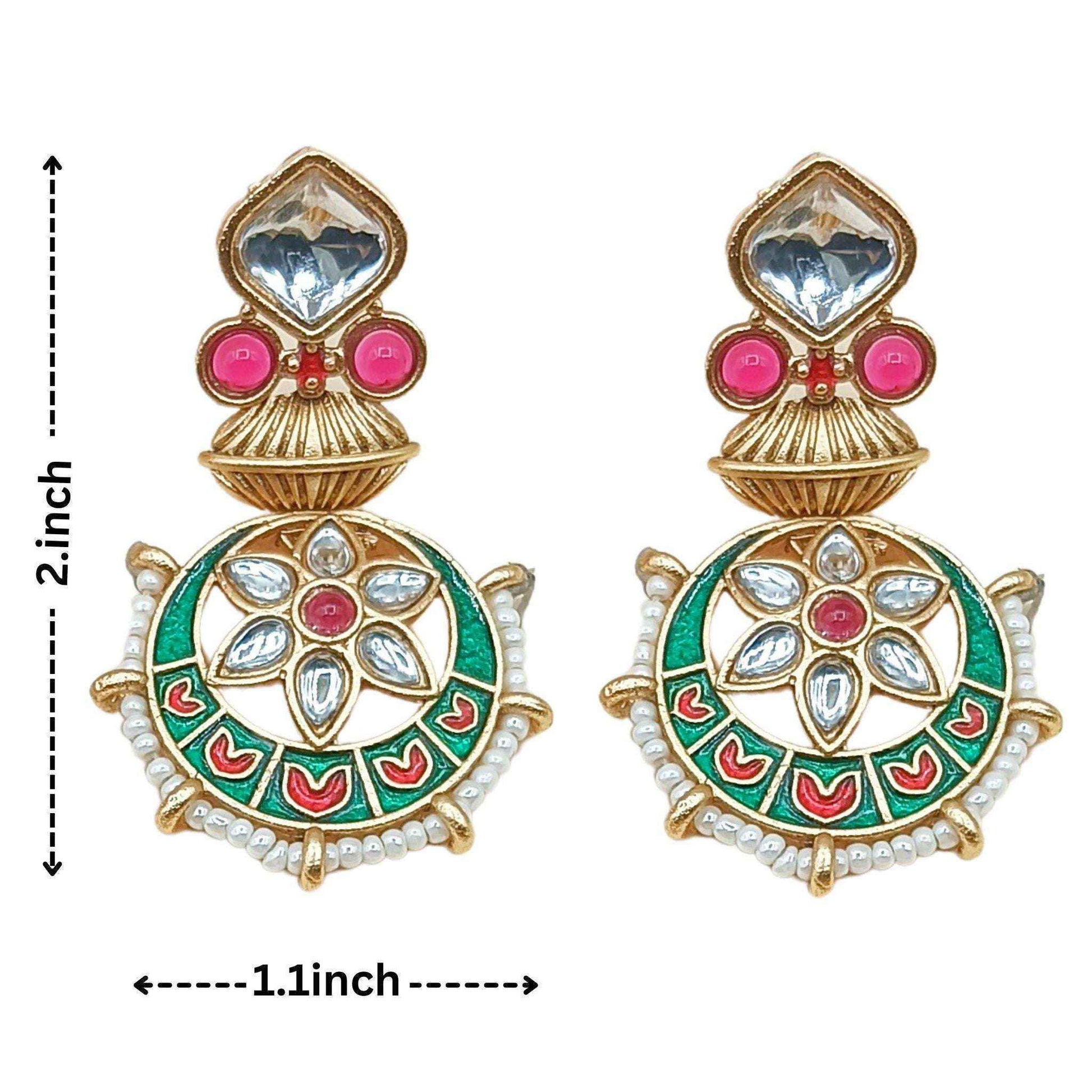 Meena Jewelry Set | Rajputi Luxury Indian Necklace & Earrings