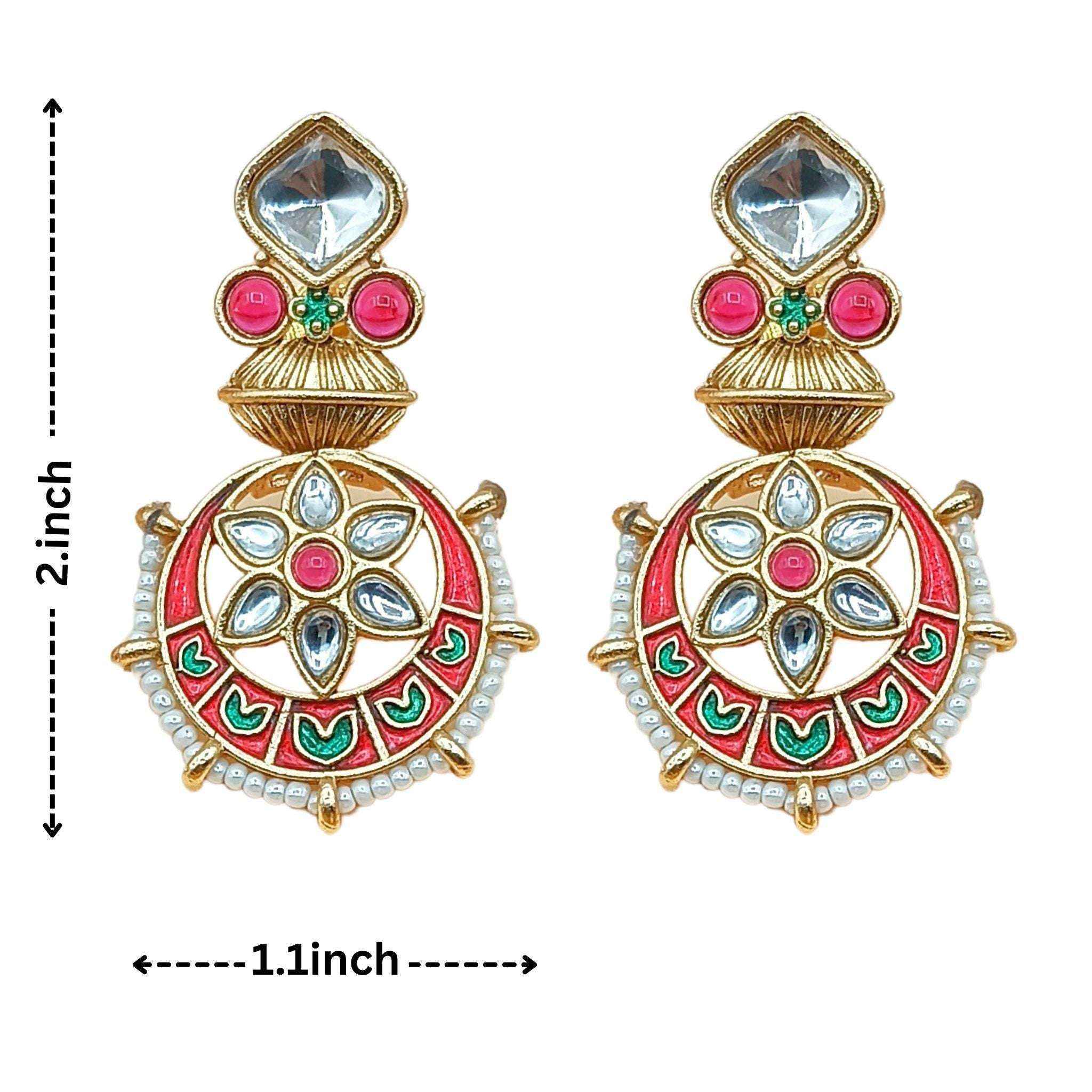 Meena Jewelry Set | Rajputi Luxury Indian Necklace & Earrings