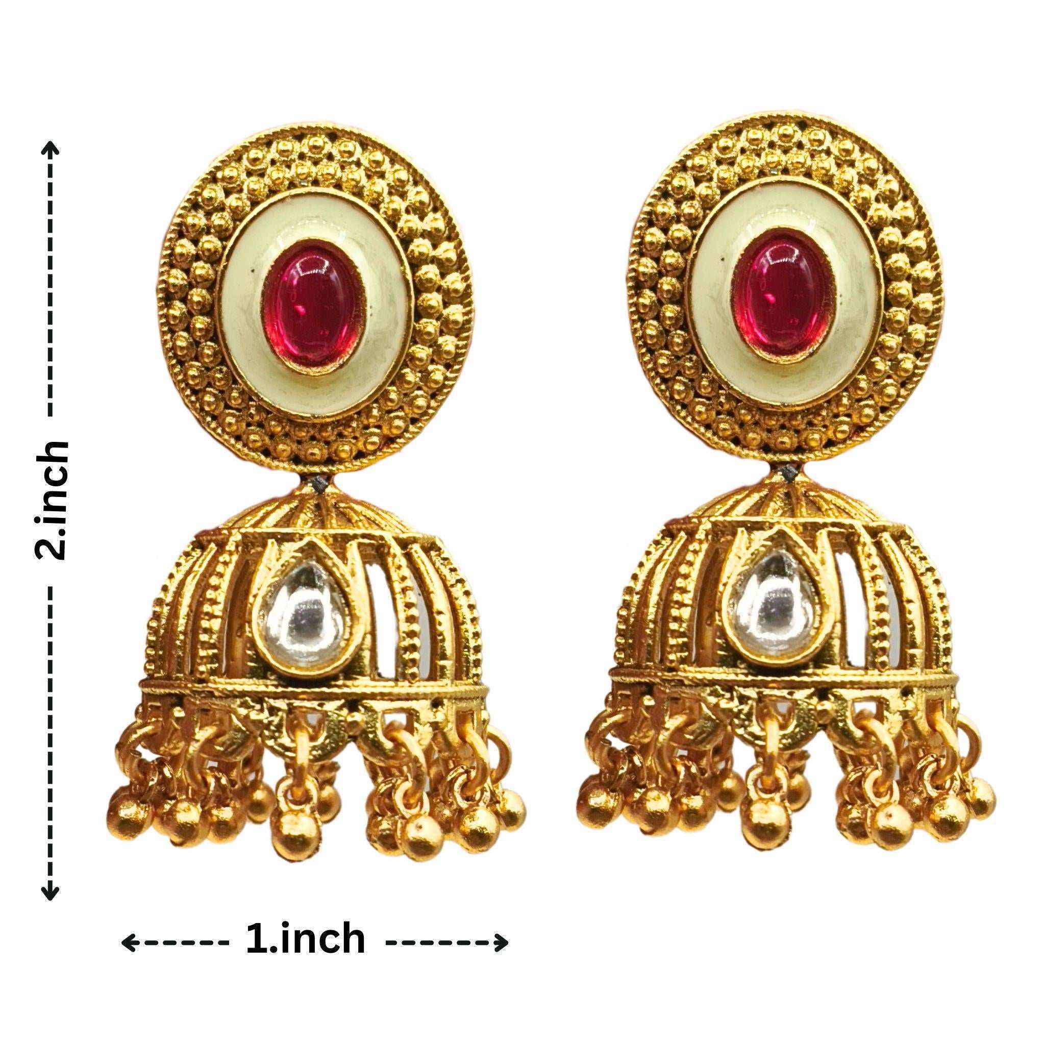 Kundan Choker Set | Rajputi Luxury Indian Bridal Necklace & Earrings