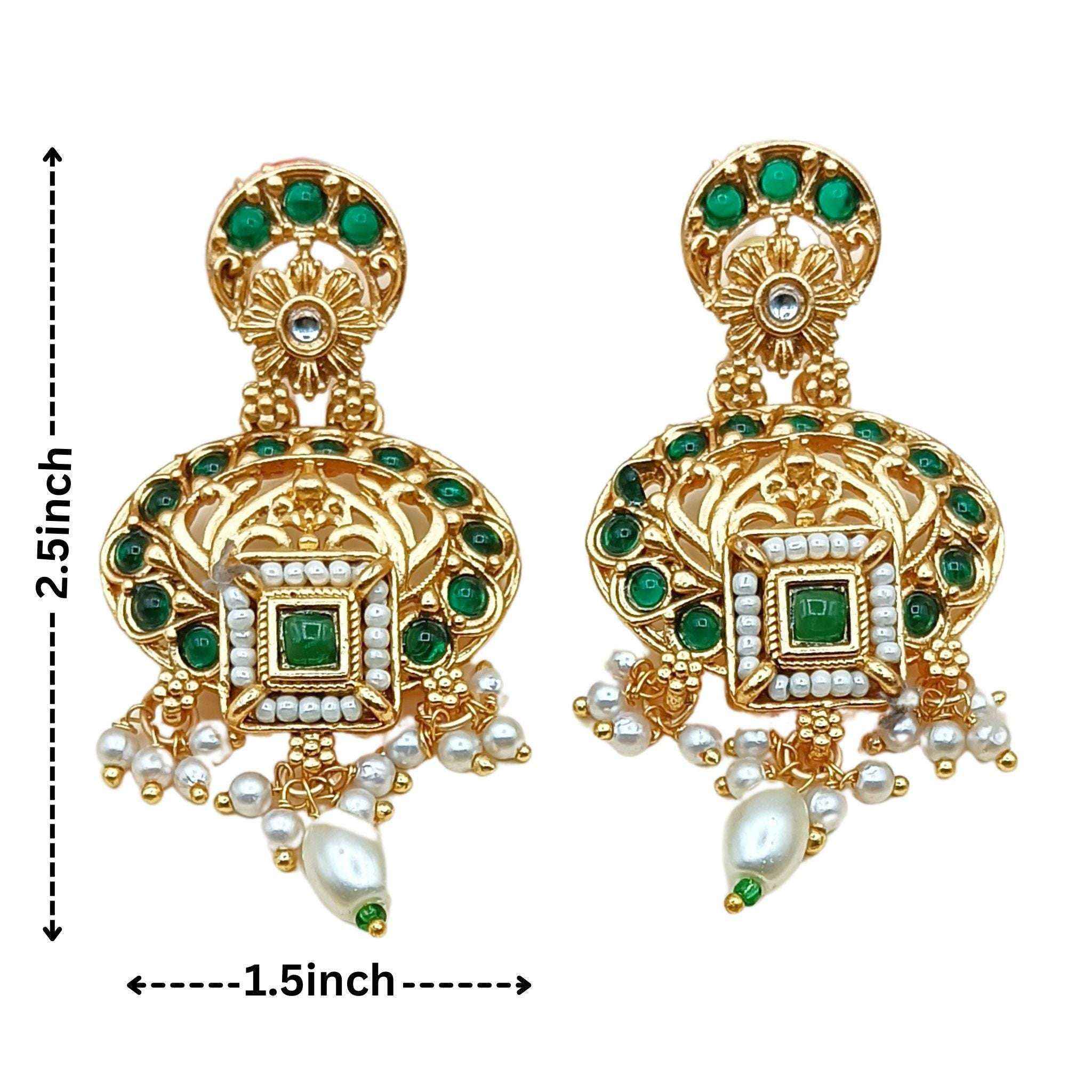 Meenakari Necklace Set | Rajwadi Luxury Handcrafted Bridal Jewelry