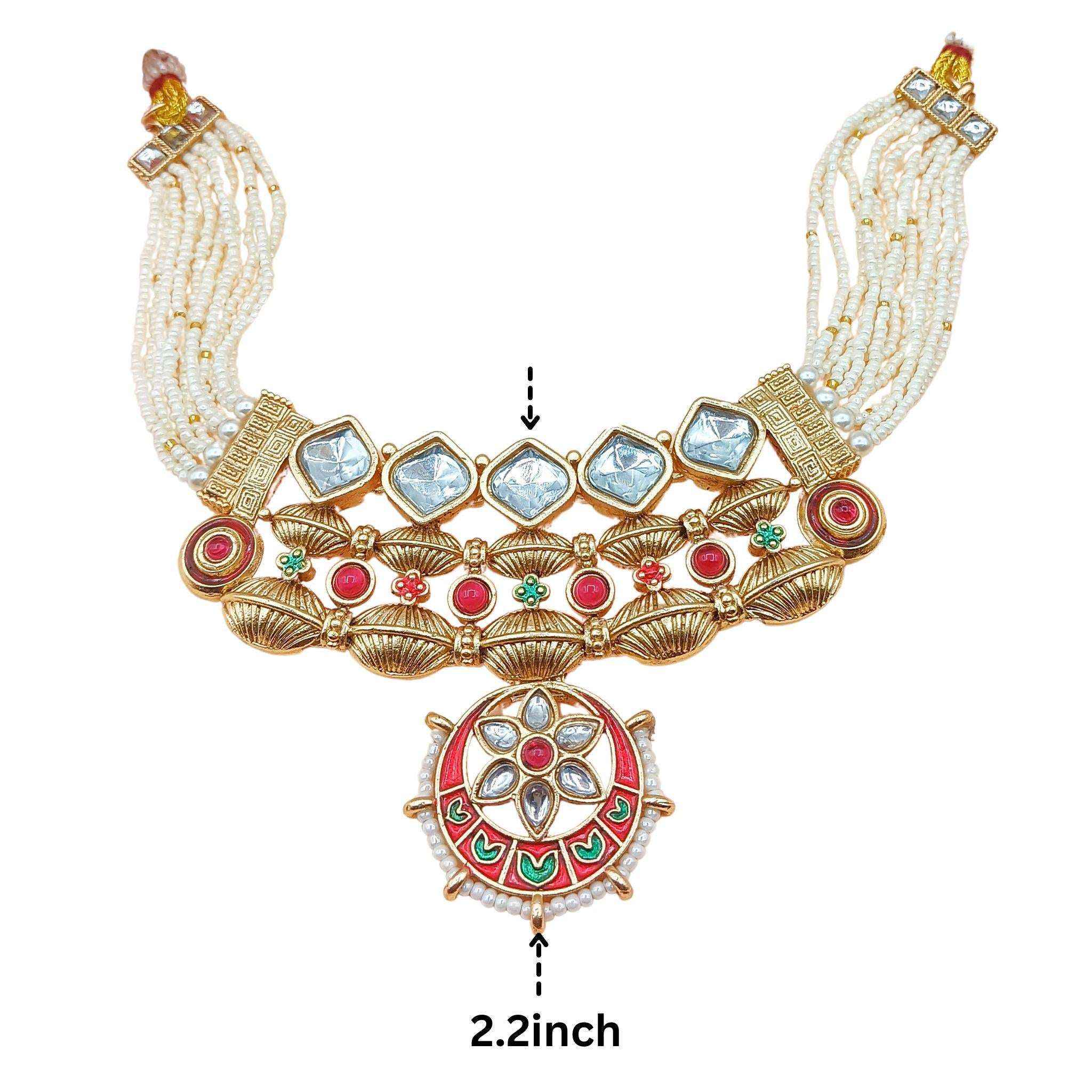 Meena Jewelry Set | Rajputi Luxury Indian Necklace & Earrings