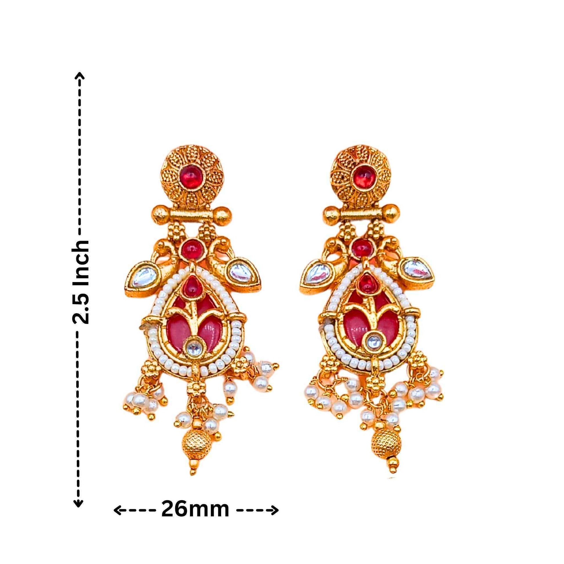 Meenakari Necklace | Antique Gold Choker Set Bridal Jewelry