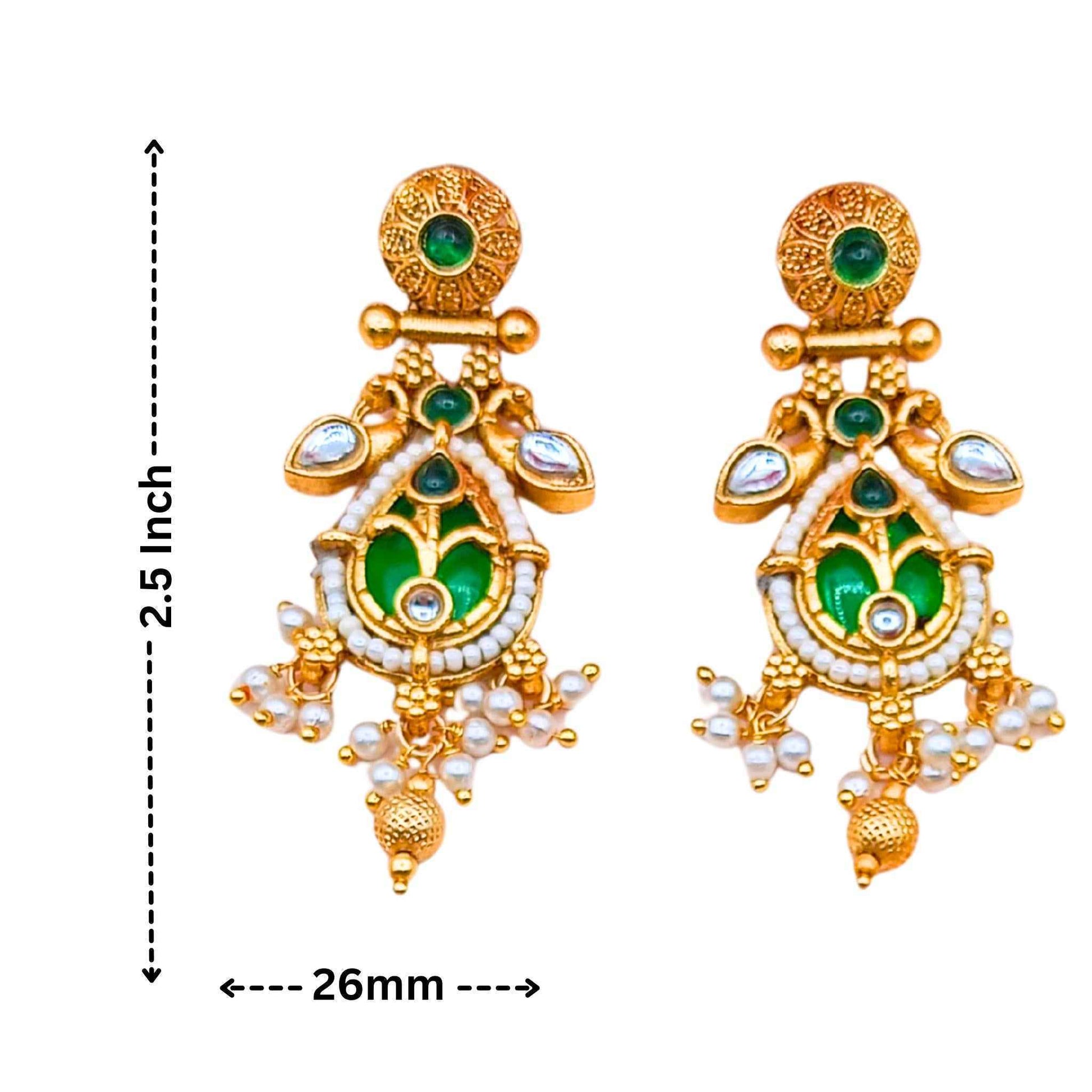 Meenakari Necklace | Antique Gold Choker Set Bridal Jewelry