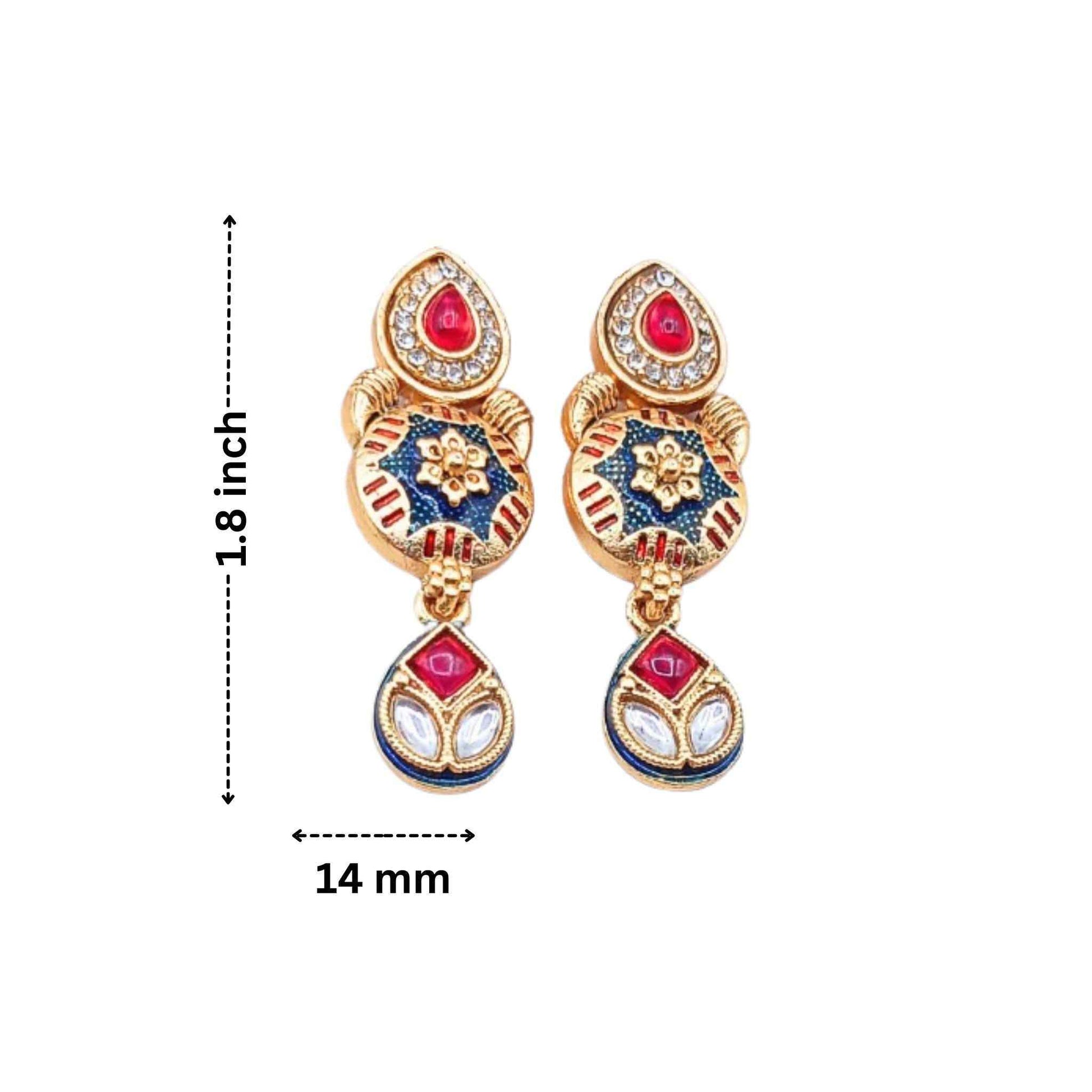 Meenakari Choker Set | Priyanka Rajputi Bridal Jewelry Necklace & Earrings