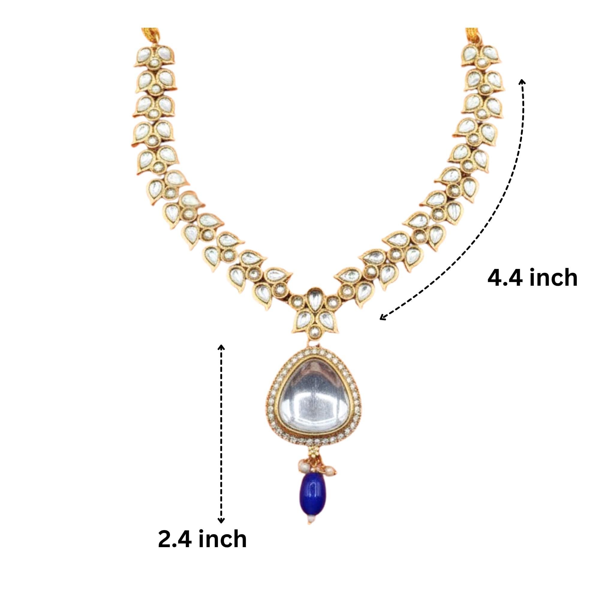 Majestic Uncut Polki Bridal Choker Set – Gold Plated - Nandai Jewels