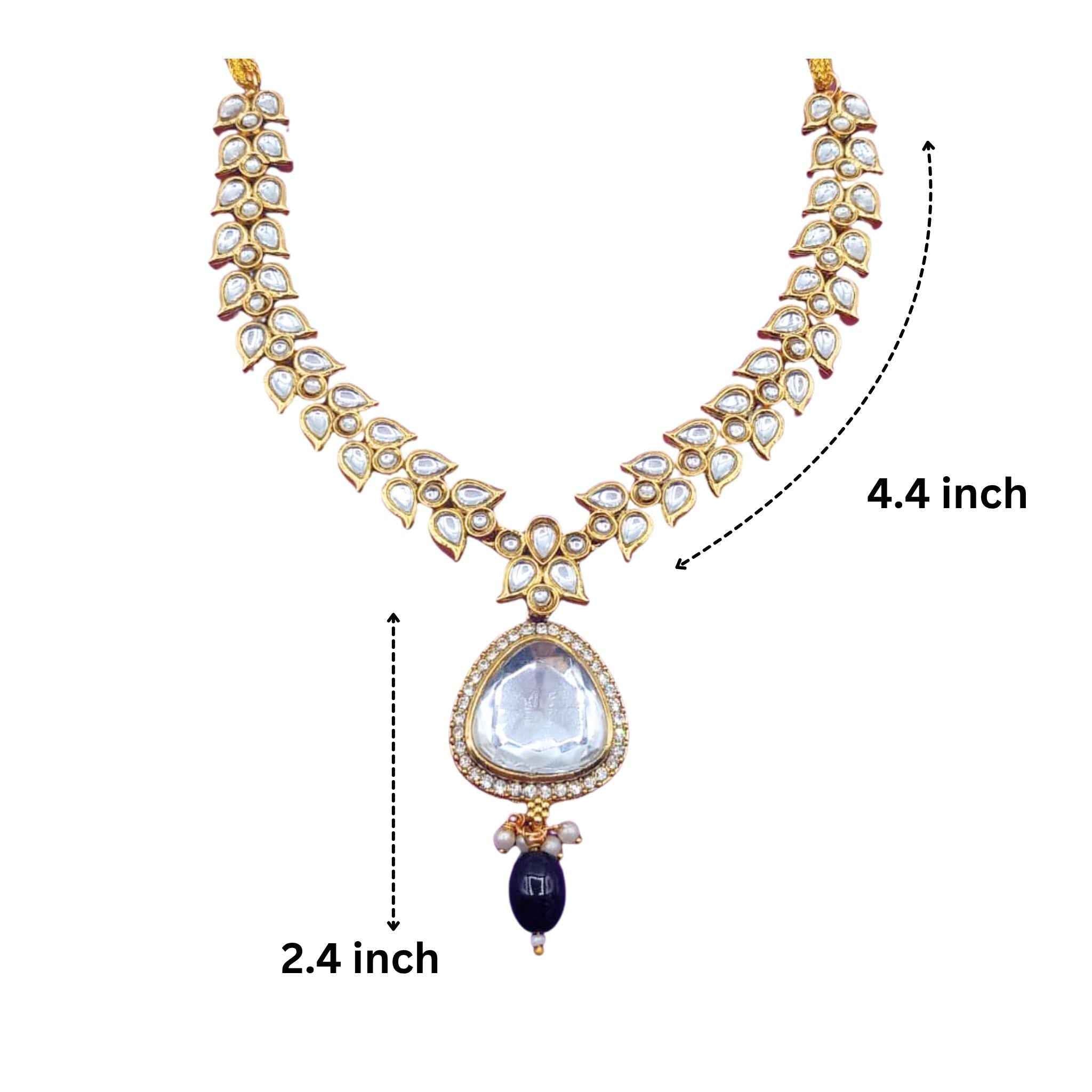 Polki Choker Set | Majestic Uncut Bridal Gold-Plated Necklace & Earrings