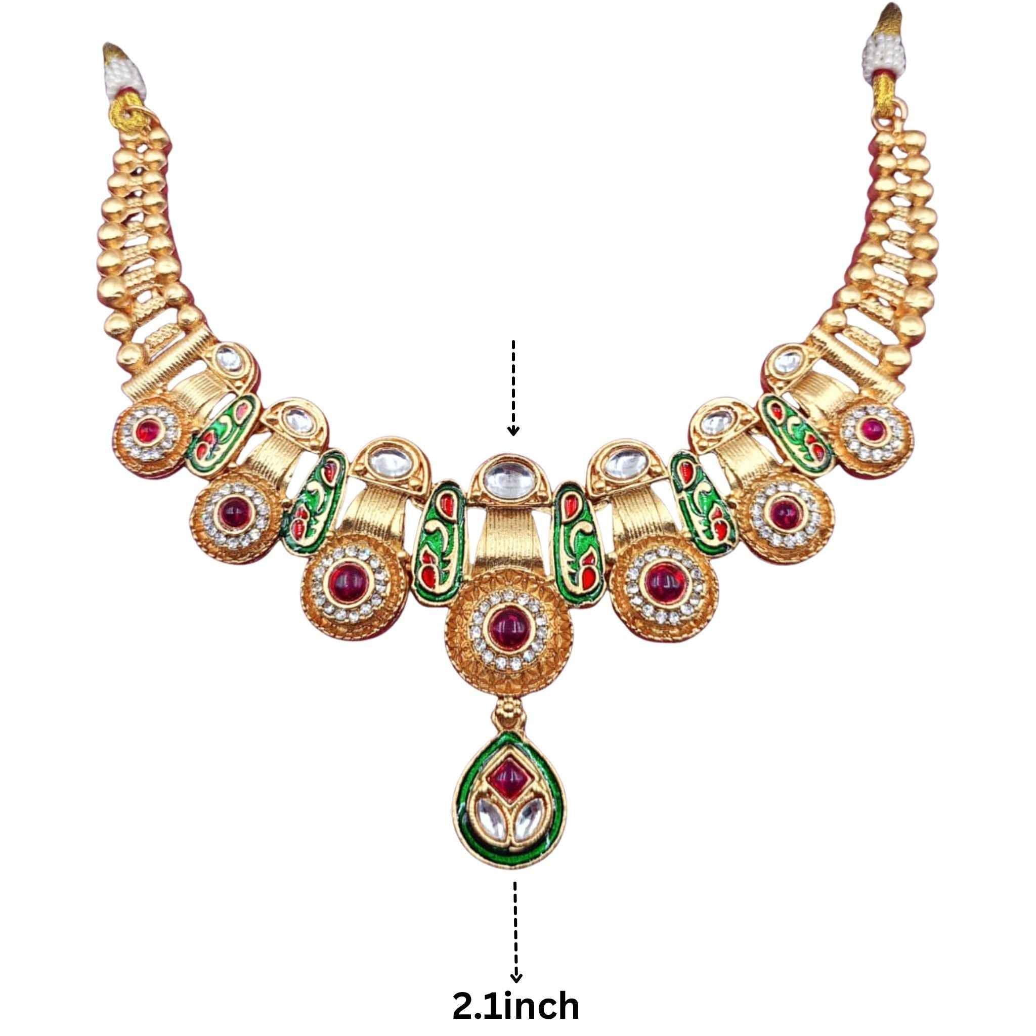Meenakari Kundan Necklace | Bridal Jewellery Set with Earrings & Bangles