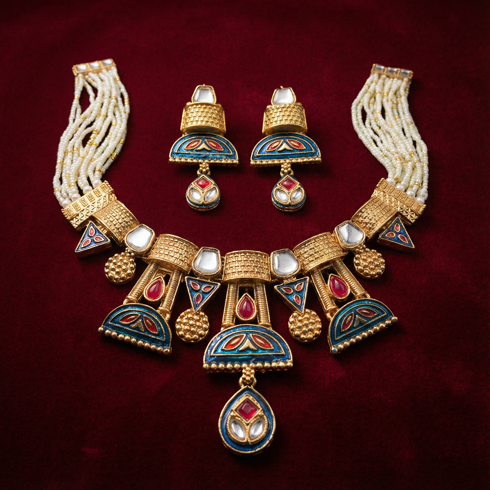 Royal Kundan Choker Set – Bridal Necklace & Earrings
